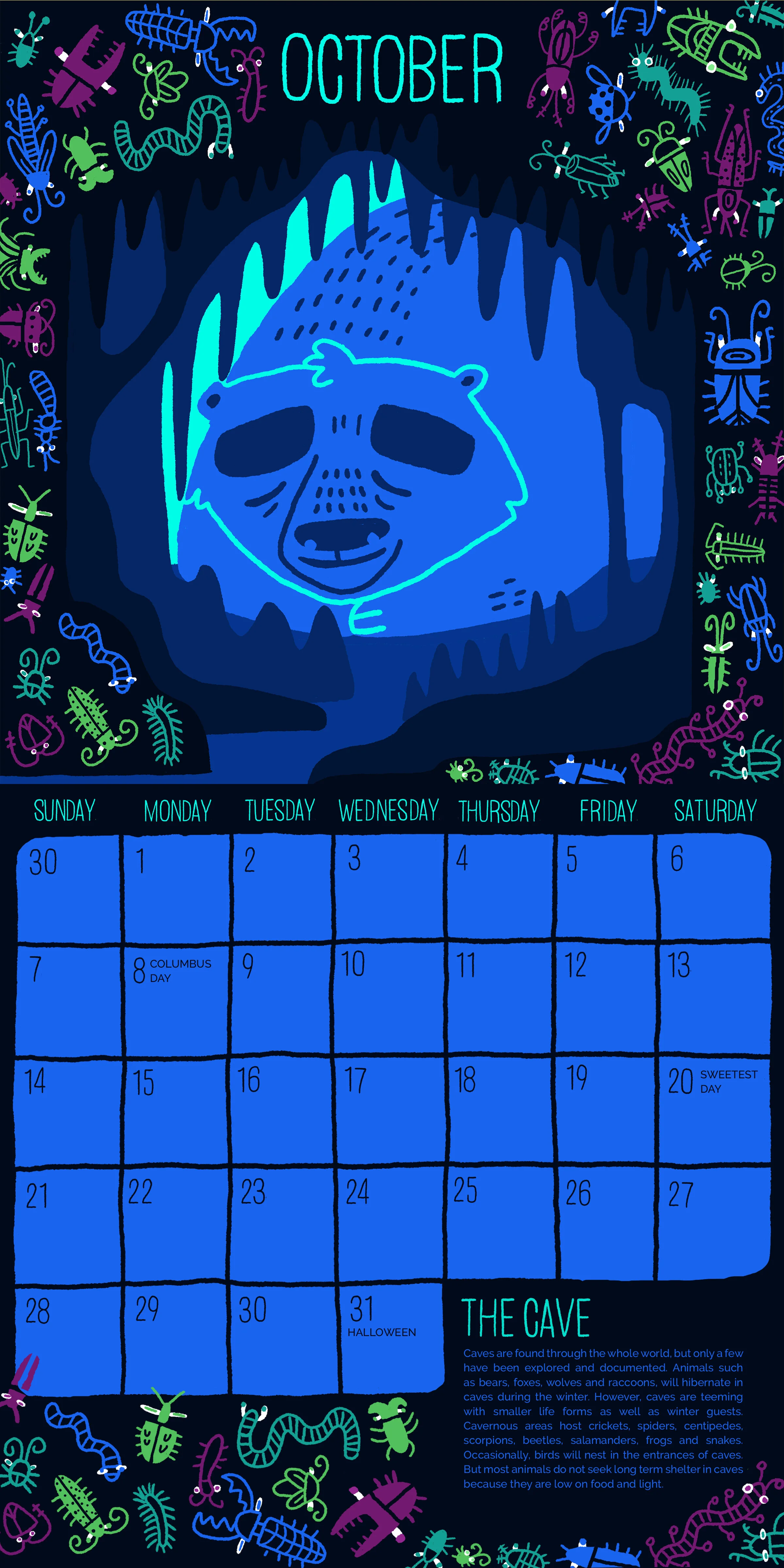 Call of the Wild Calendar: October (Caves)