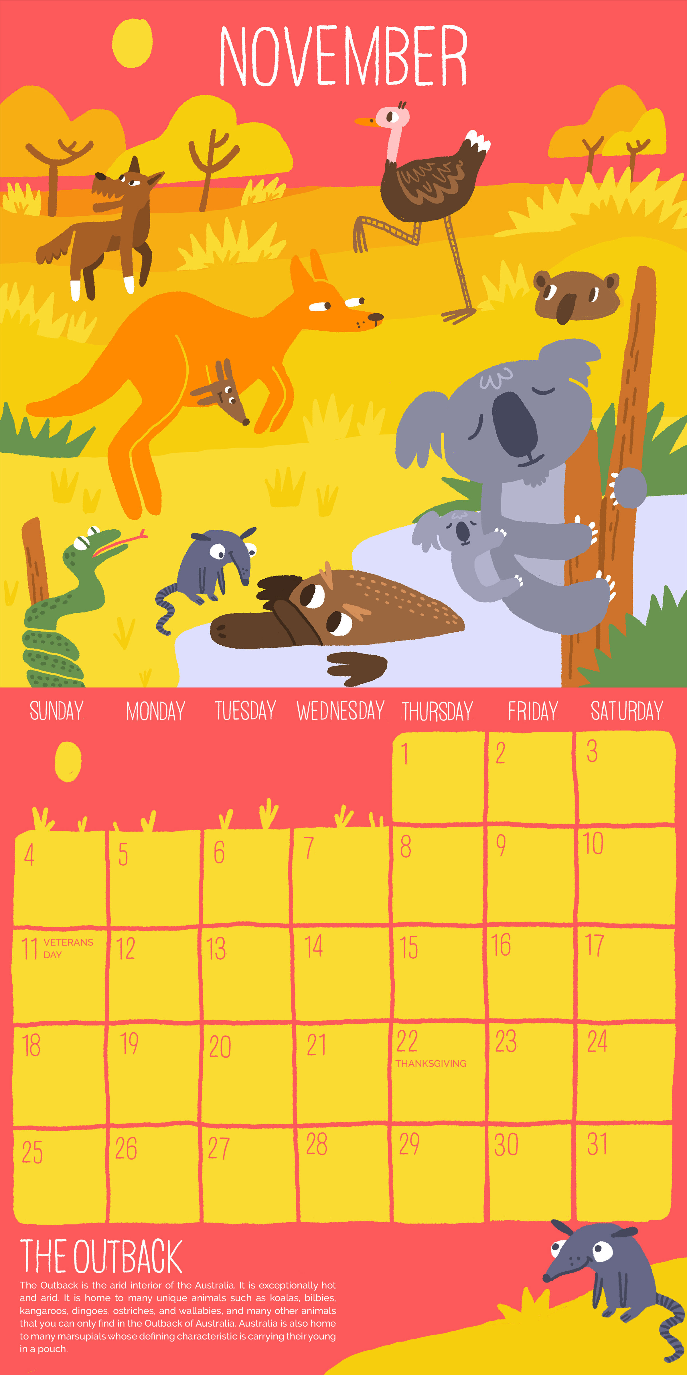 Call of the Wild Calendar: November (Outback)