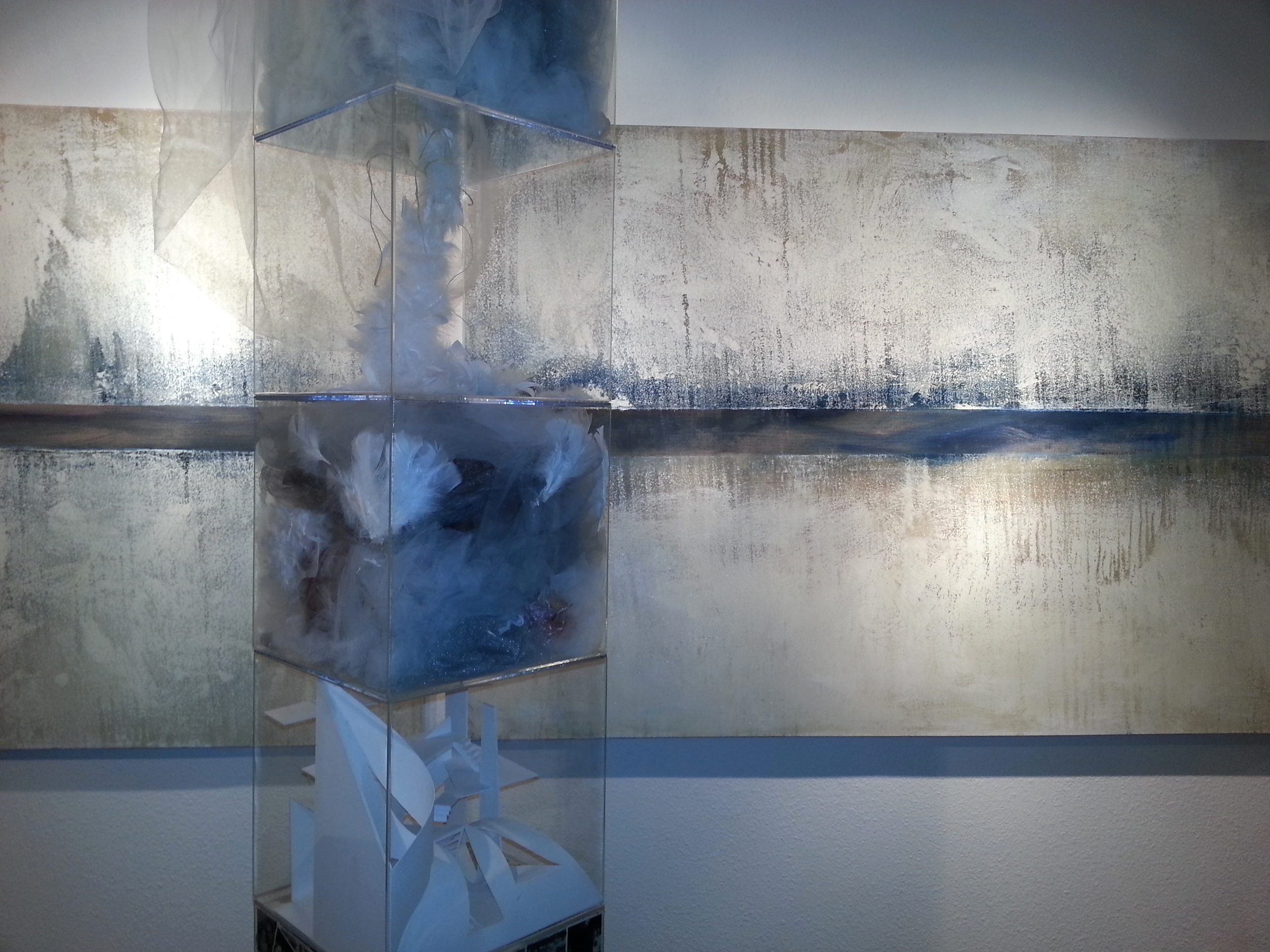  The Structure of Memory 2009 (sculpture) and&nbsp;The Path of Memory 2014 (canvases series) 