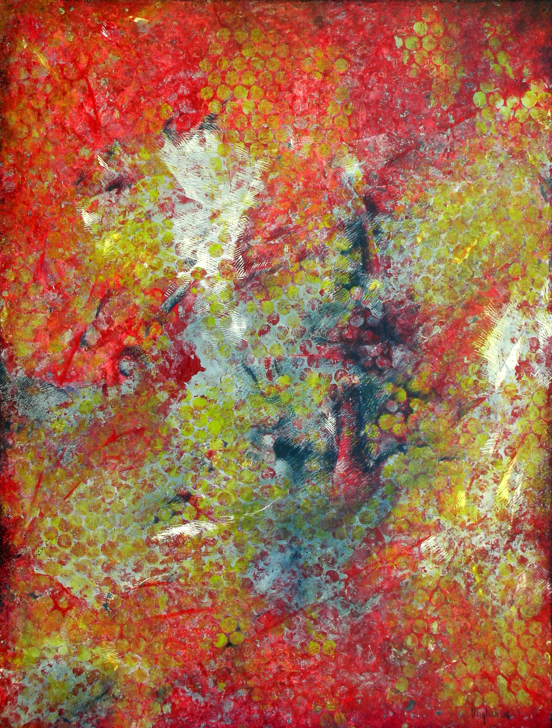  Red Quantum, 2008 48 x 36 inches Acrylic on canvas 