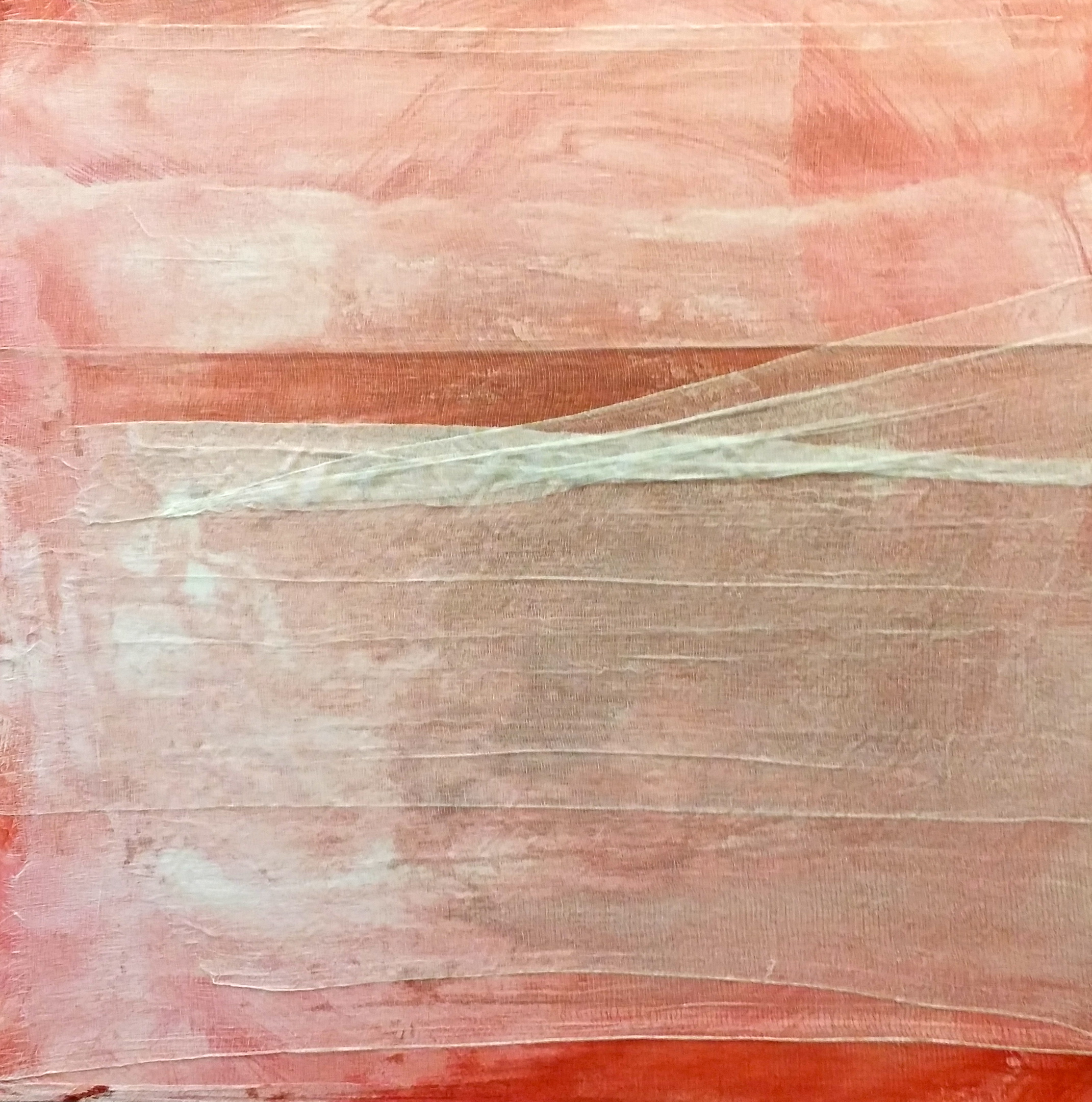  Weightlessness 5, 2015 48 x 48 inches Acrylic, gauze, glue, mixed media on canvas 
