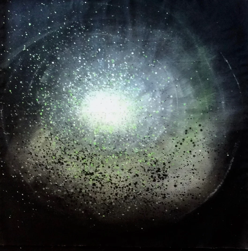 Distant Star, 2018 - 58 x 59 inches Acrylic on unstretched cotton canvas