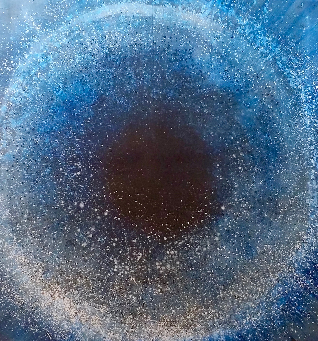 Cosmic View, 2018 61 x 61 inches Acrylic on Closed cell 2/8" black foam