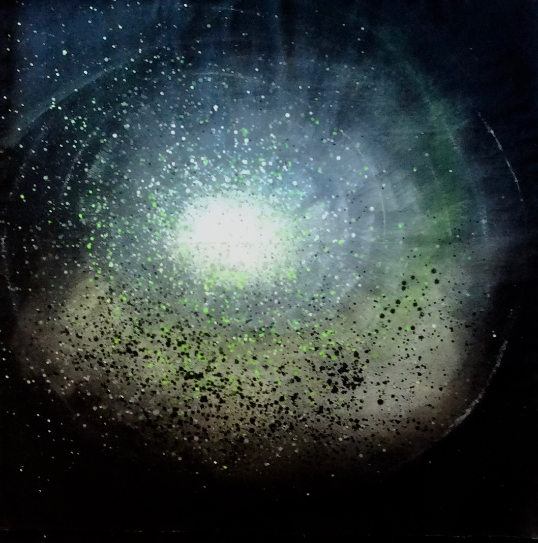 Distant Star, 2018 58 x 59 inches Acrylic on unstretched canvas