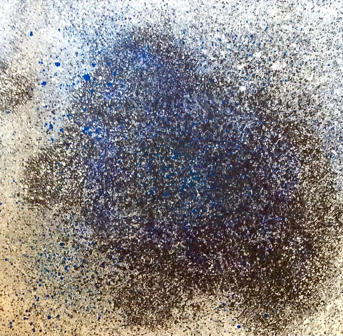  Blue Particles, 2018 59 x 61 inches Acrylic on 2/8”closed cell black foam 