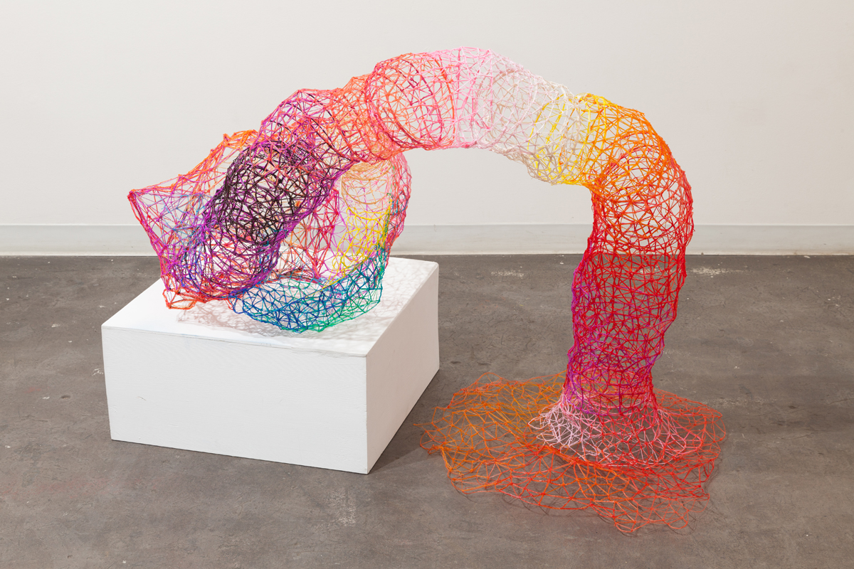 ‘Invasive #6’ 2017 dimensions 3D pen-formed ABS plastic, pedestal