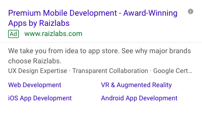 This ad generated 3 out of 5 conversions in the Brand Name campaign.
