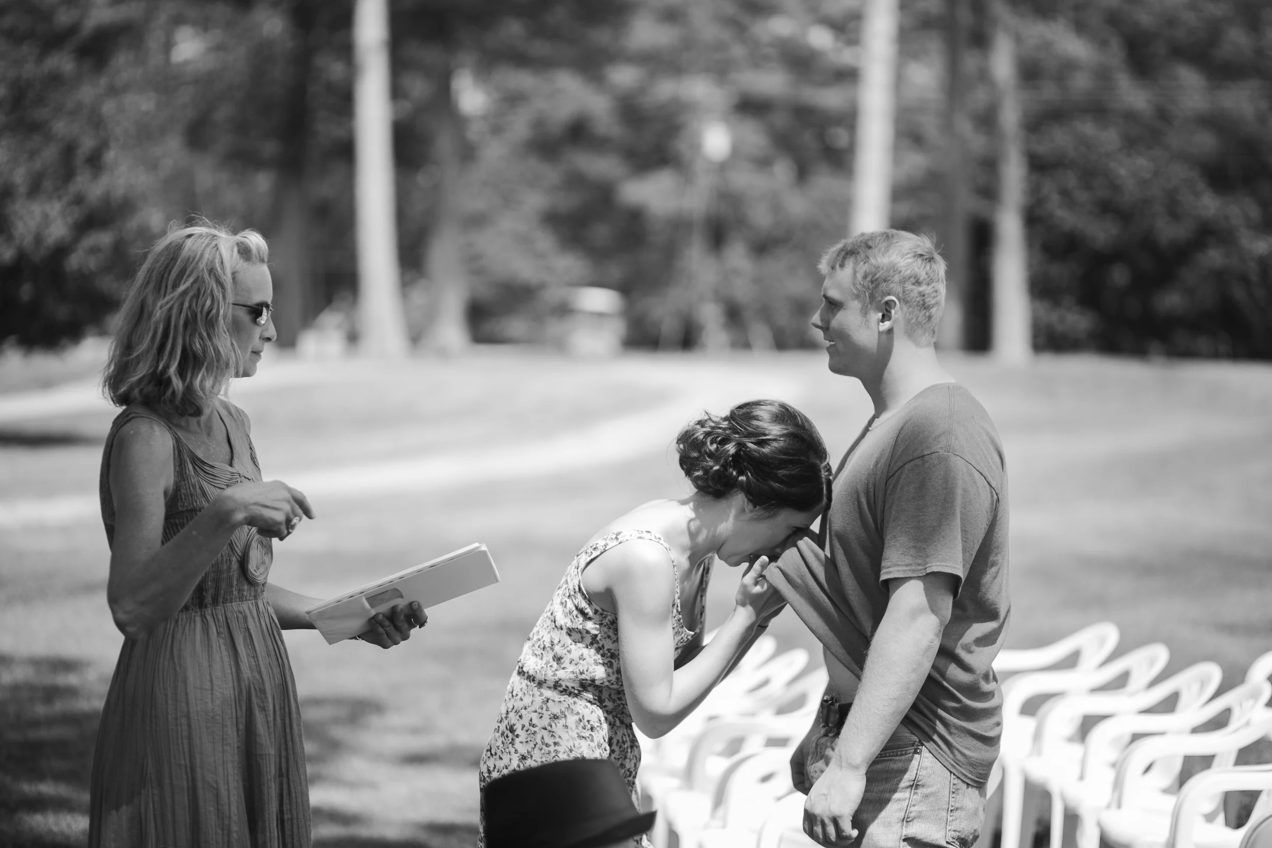  Andrew and Jenny had their rehearsal just an hour before the wedding. It was a lot to squeeze in within a short time, but they handled it! 