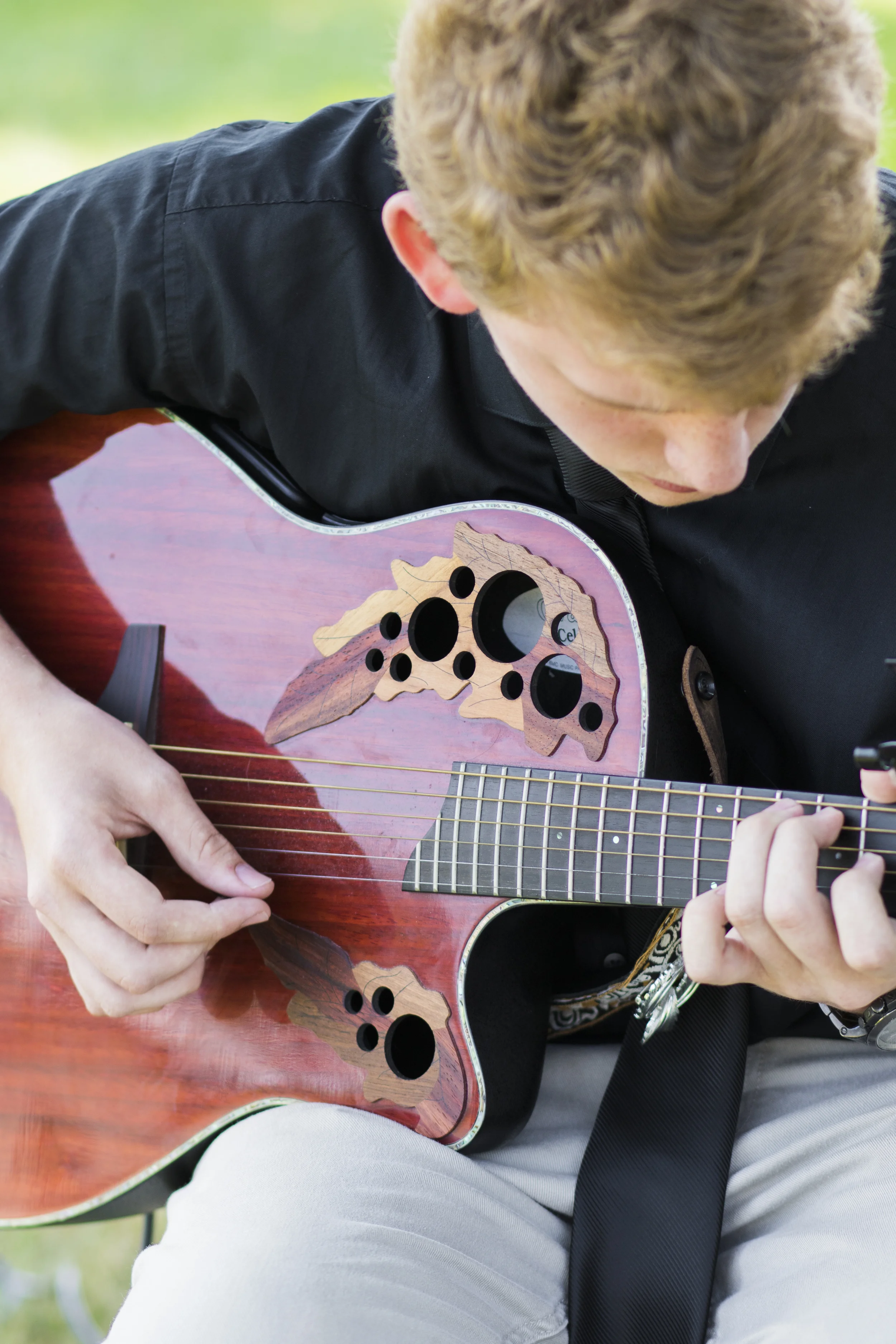 Jenny's talented brother played during the ceremony. 