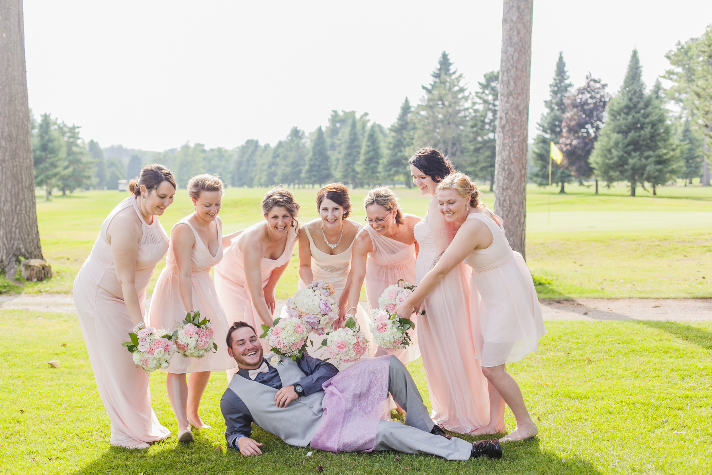  One of Jenny's best friends is a guy, so it only made sense that he stood on her side! He added the tutu for fun ;) 