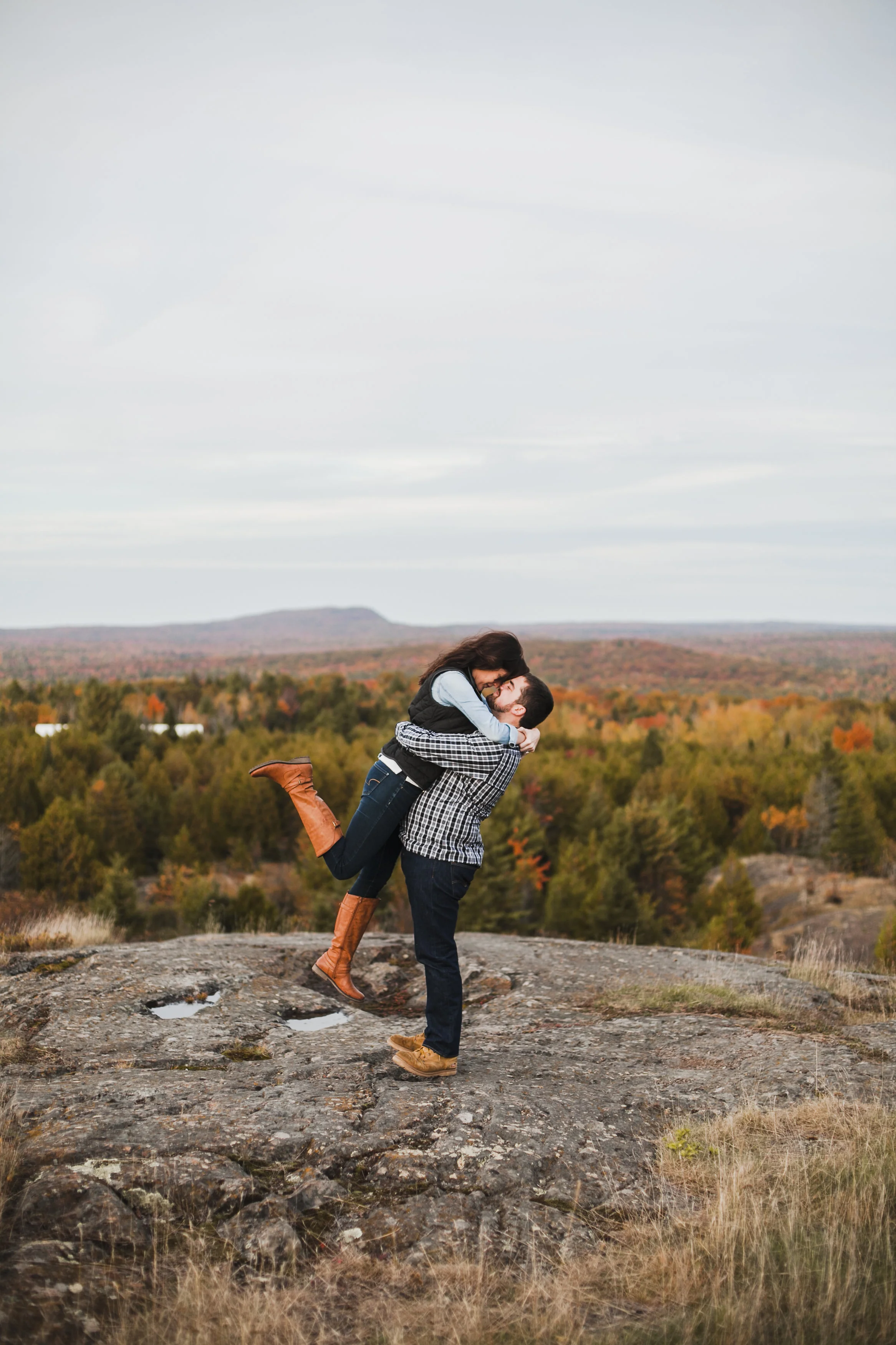 Tyler + Teegan: Autumn Keweenaw Engagement