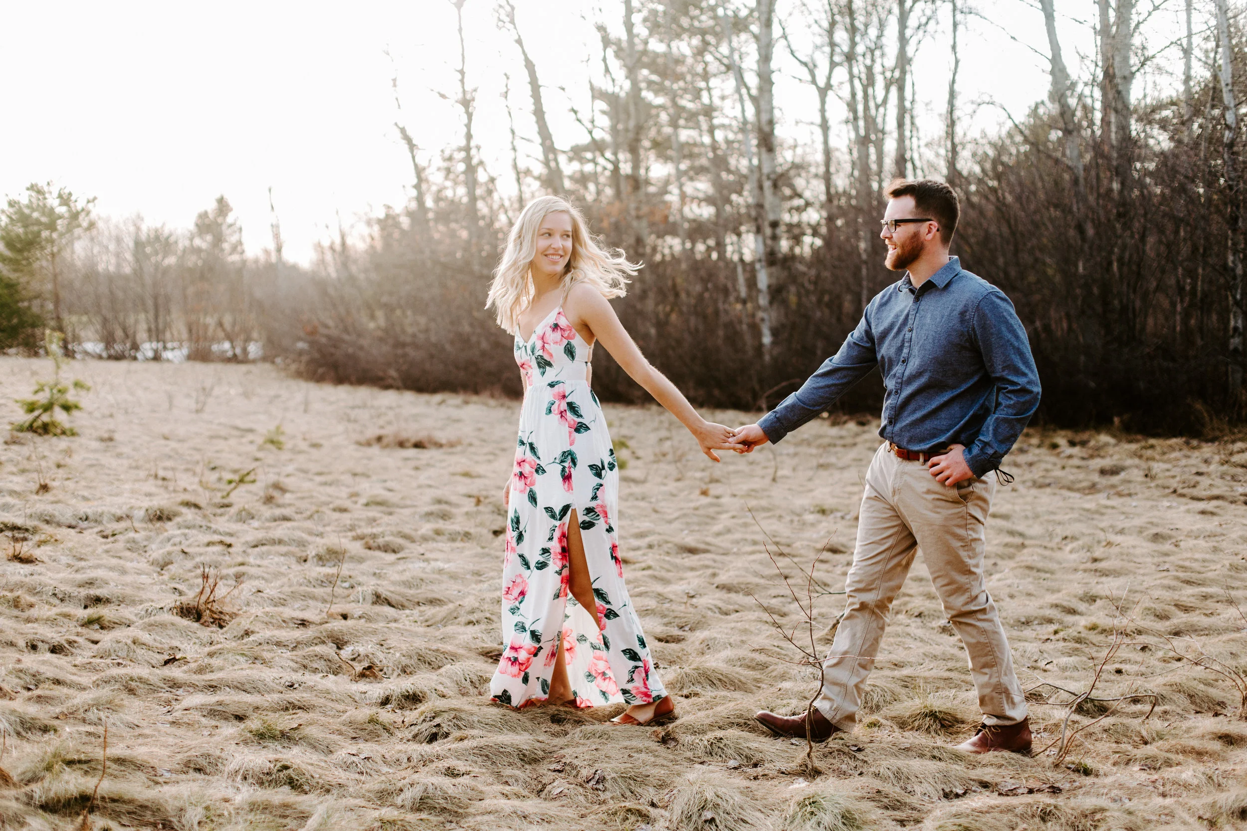 Casey + Kim | Spring Keweenaw Engagement Session