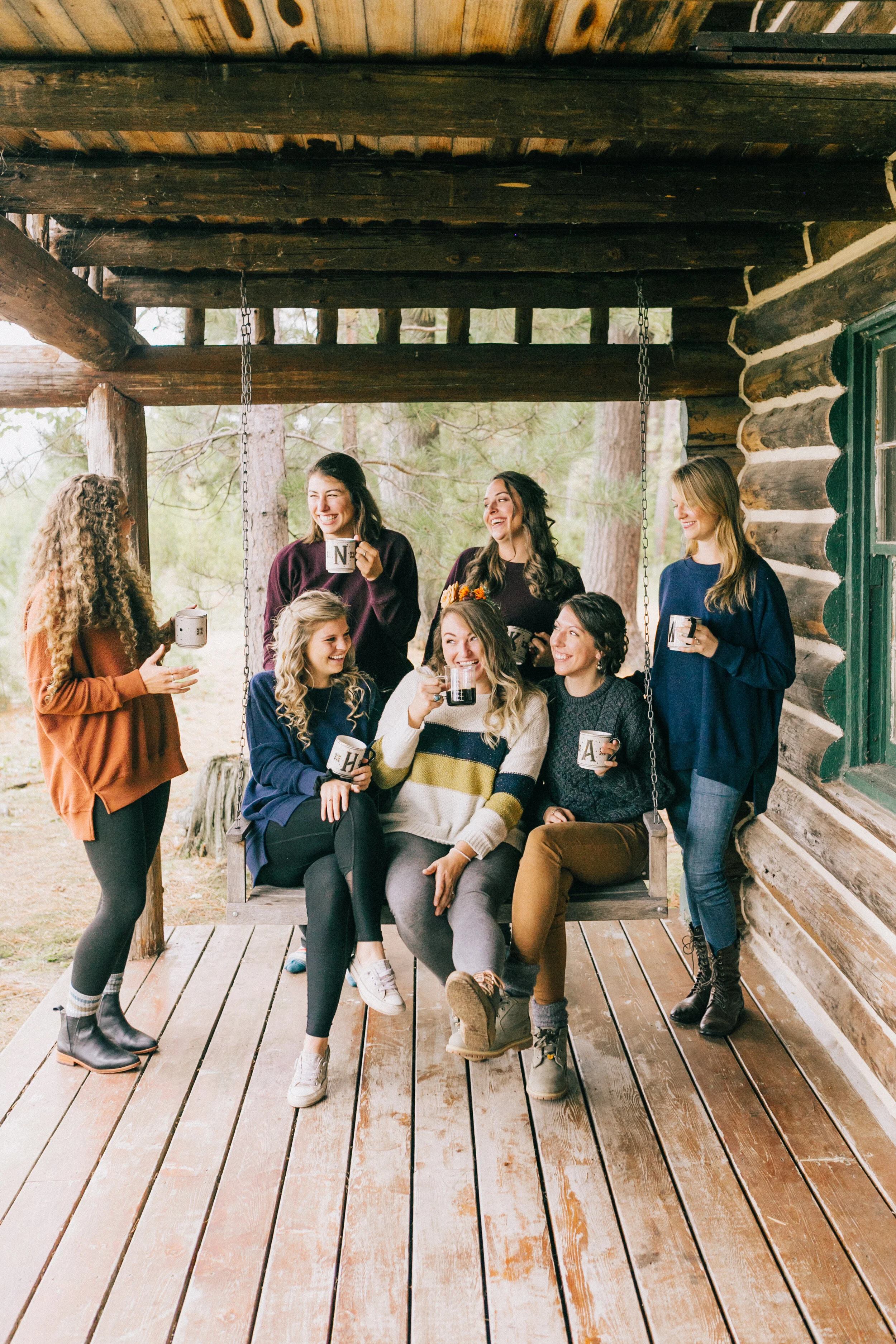  Robes are cute and all, but I love being cozy - especially when the fall air is so unpredictable in Upper Michigan! I picked up a sweater from Covington &amp; Co. and gifted my girls sweaters from Aerie and monogram coffee mugs from Anthropologie. 