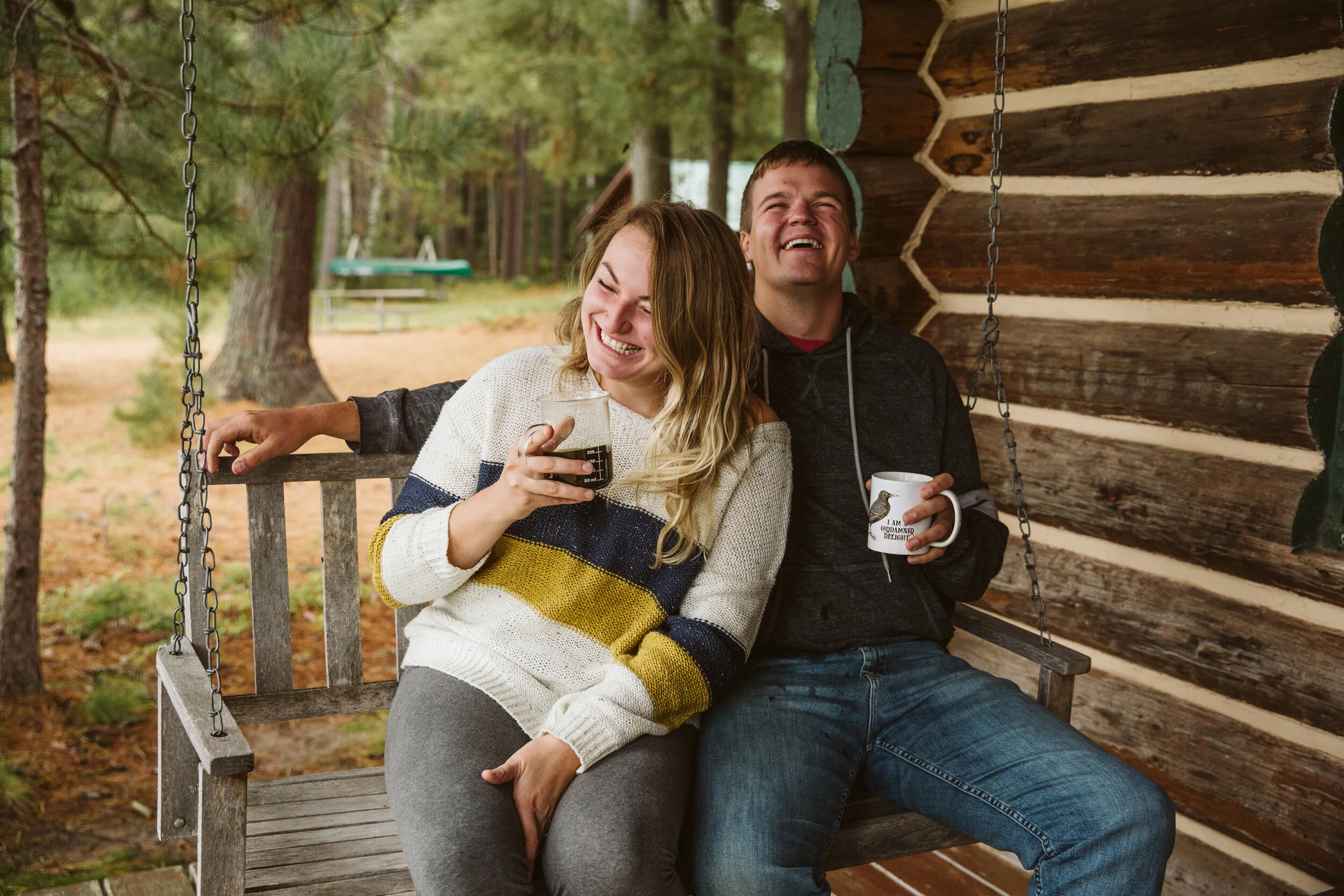  We have zero regrets hanging out and having coffee together in the morning! No nervousness, just the blissful HOLYCRAPWE’REGETTINGMARRIED!!! 