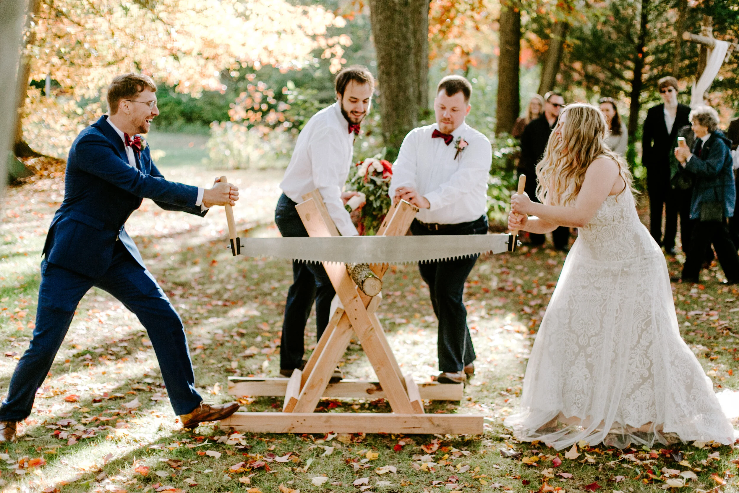 Brandon + Amanda | October Backyard Wedding in Lower Michigan