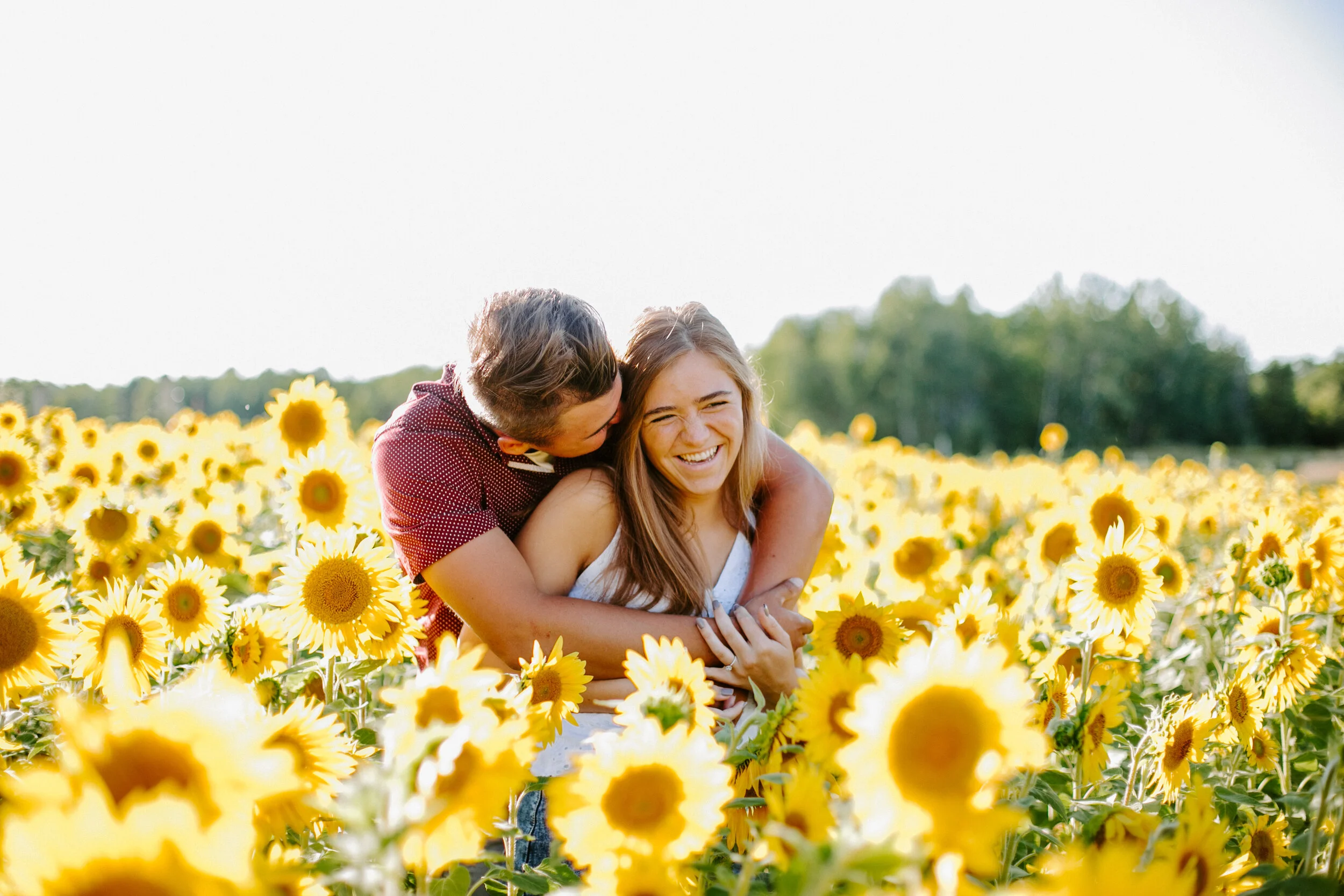Ethan + Hannah | Sunflower Field Engagement
