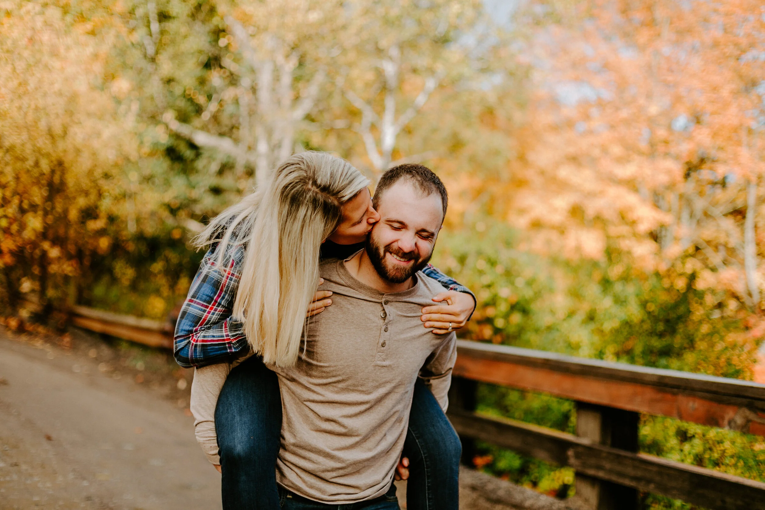 Dylan + Amber | Huron Bay Engagement in the Fall