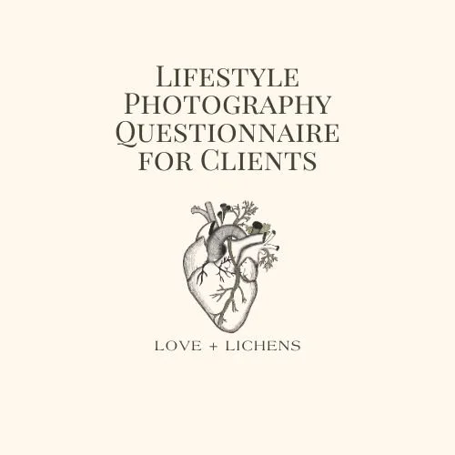 Lifestyle Photography Questionnaire Template