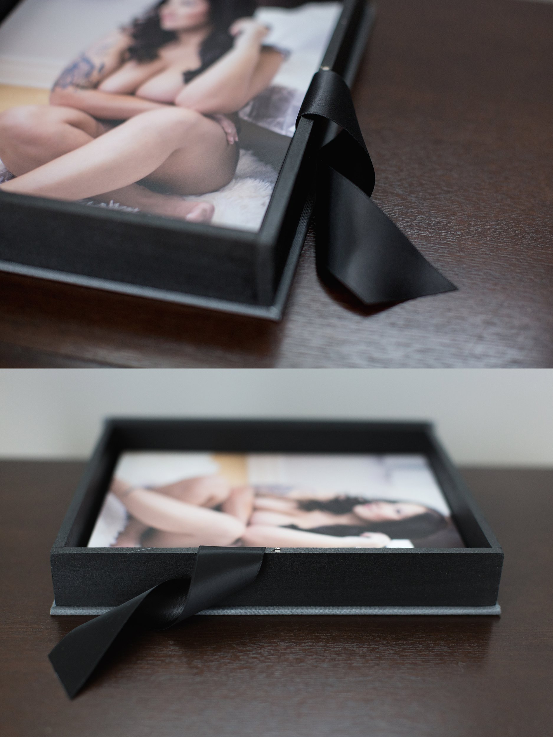 BOUDOIR OR PORTRAIT IMAGE BOX | SILK RIBON AND MAGNETIC CLOSURE