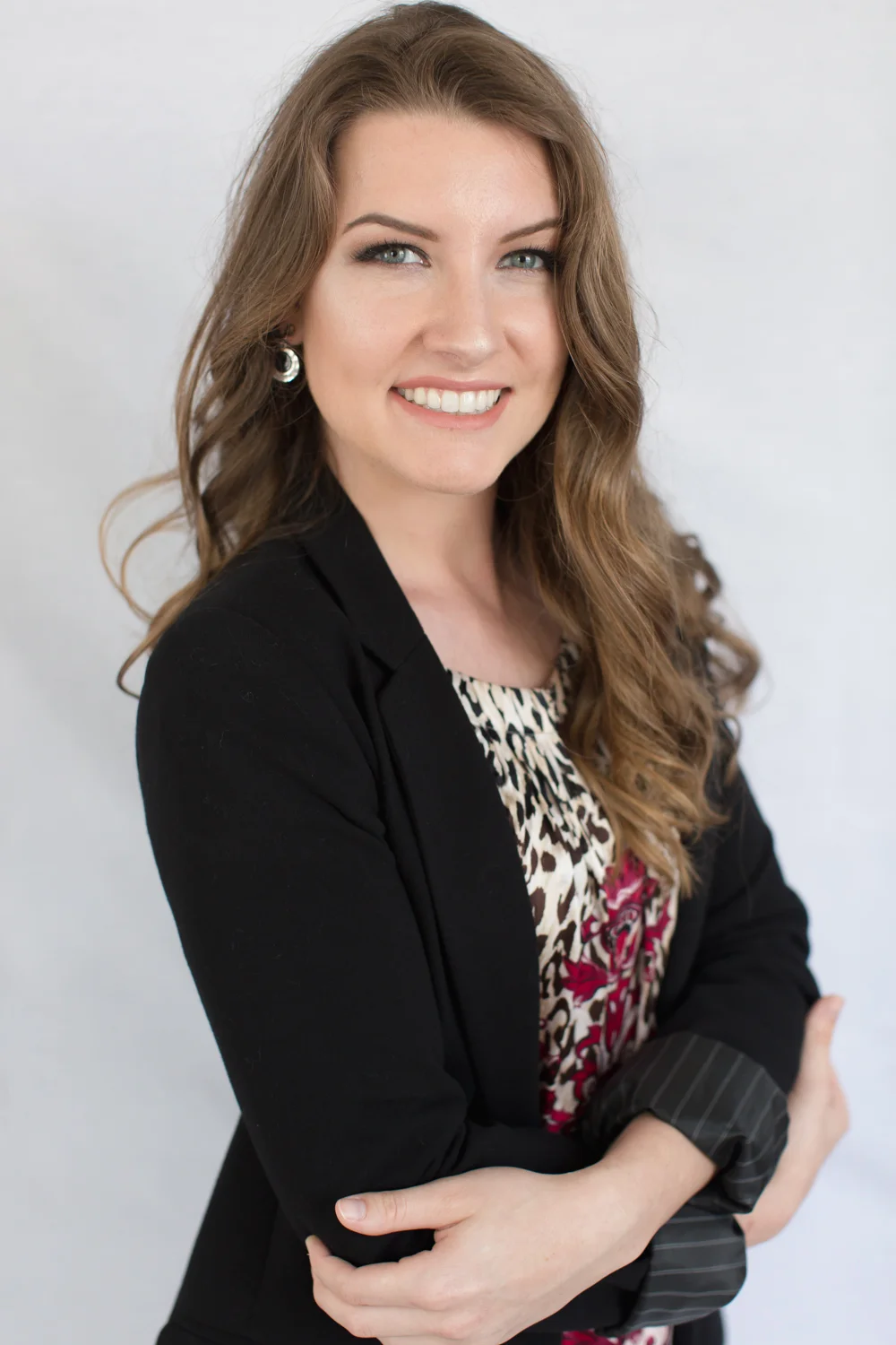 Black blazer, silk top WHBM