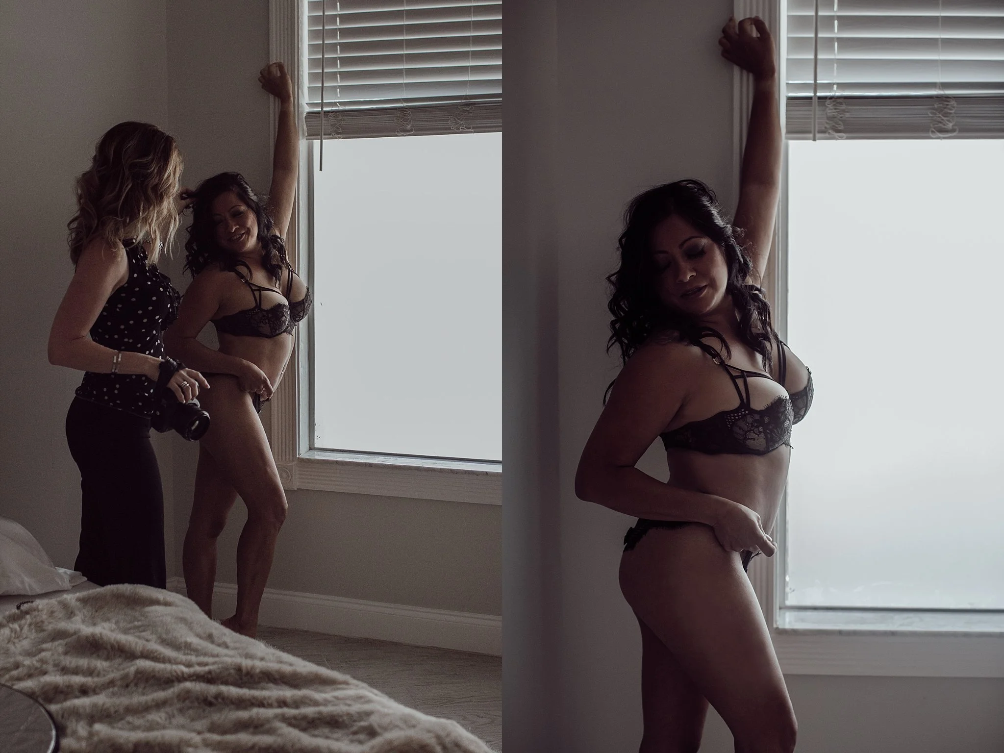 before and after its wall window posing honey birdette 