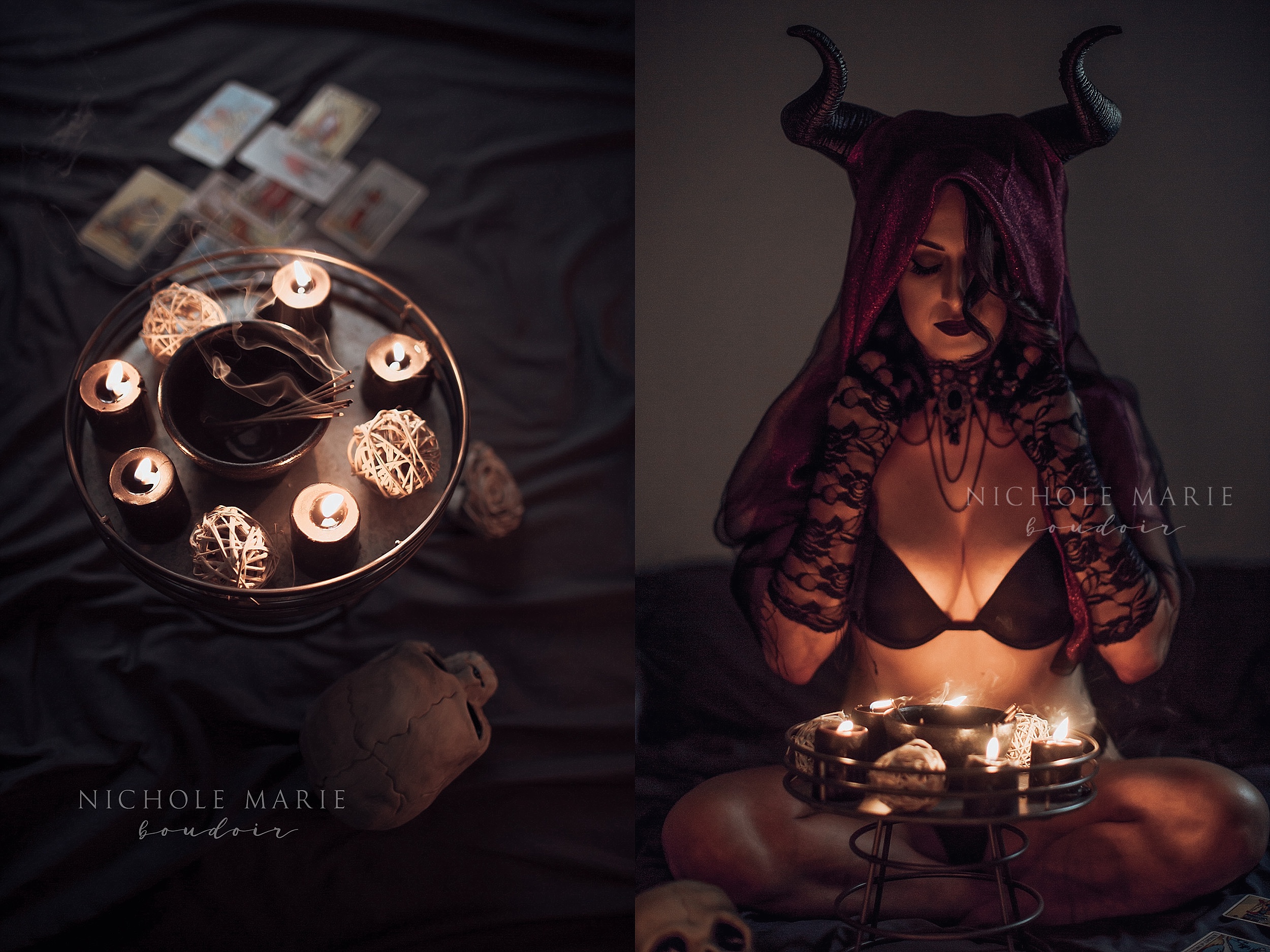 Halloween themed boudoir: Witches and Tarot Cards Sebastian, Florida Nichol...