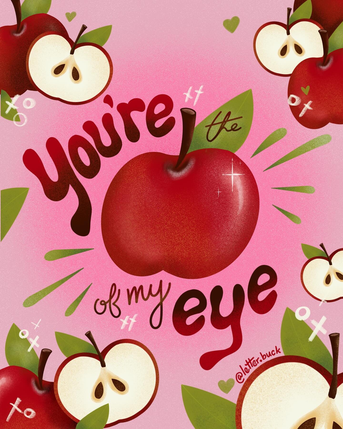 🍎 of my 👁️ 
- for prompt 1: Fruity and Flirty of the #CuteAndCupid Challenge hosted by:
@jag.ink 
@lizpoli
@alyssamariag
@seejessletter
@chickofalltrade
@artbybwsmith

#Procreatelettering #letteringdesign #Fruityandflirty #CuteAndCupid #February202