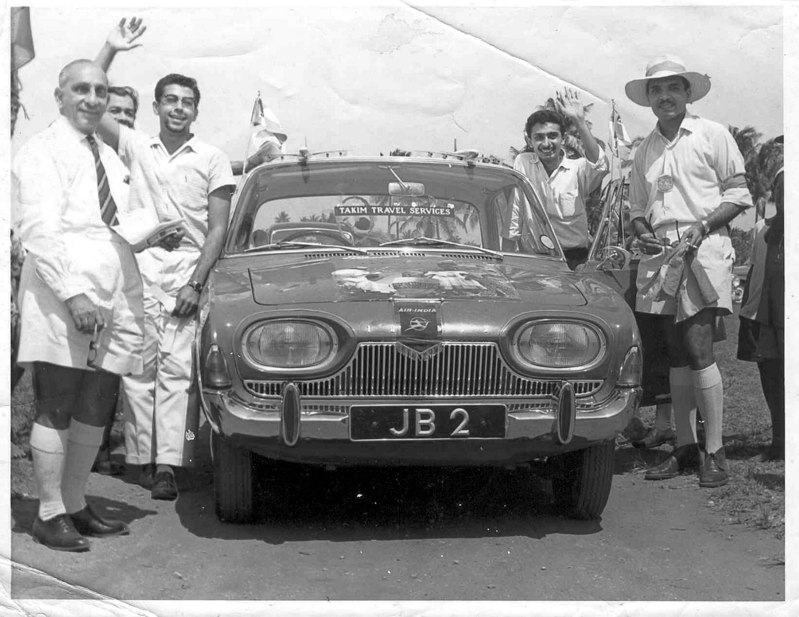  The Takim Travel Services Team proudly stand with an Air India sponsored rally vehicle in Zanzibar 