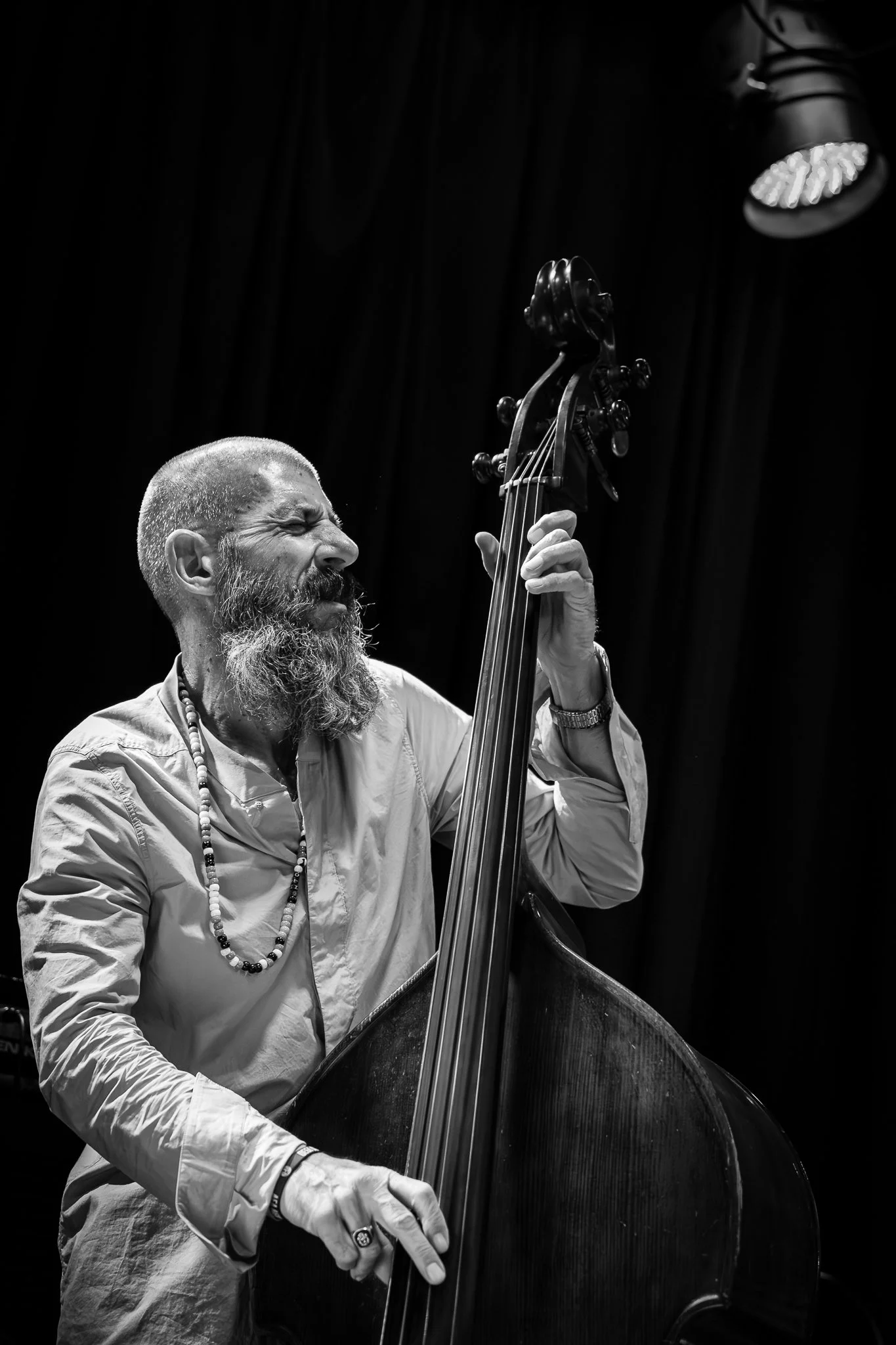 Irenaeos Koulouras, bass, at Half Note Jazz Club (30 October 2024)