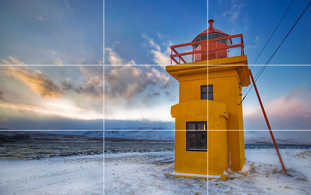Notice how the building and horizon are aligned along rule-of-thirds lines. Image by Trey Ratcliff.
