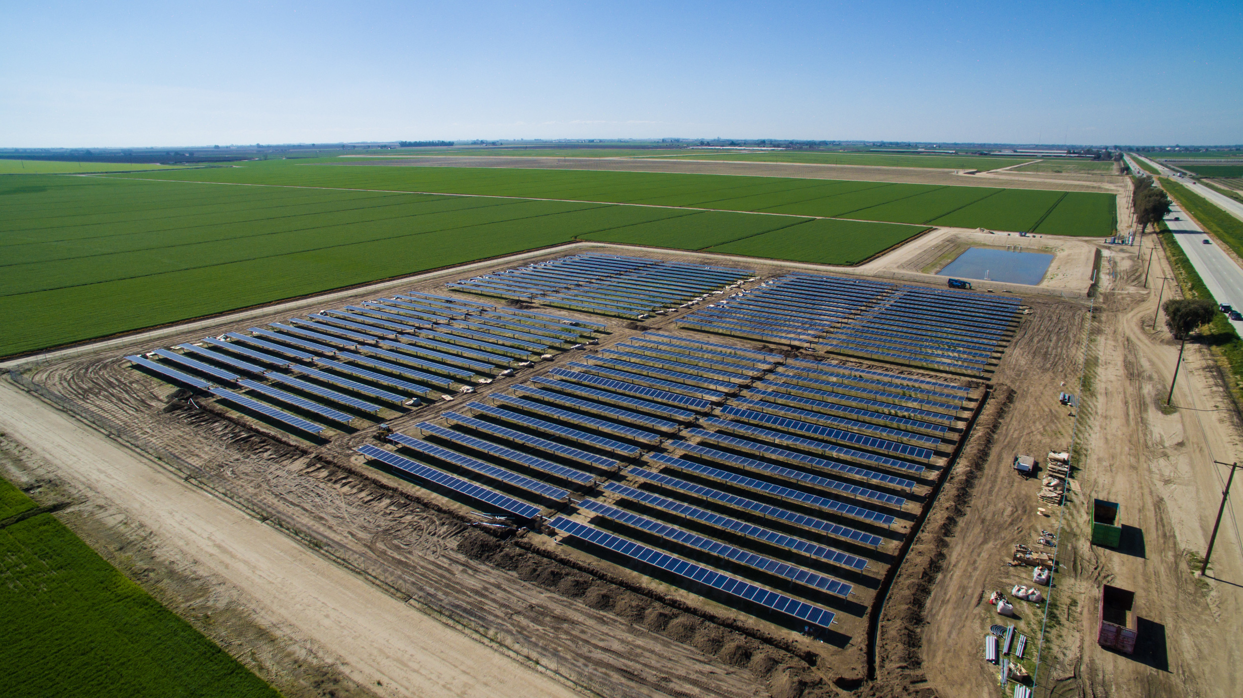 DeJong Dairy Pacific Solar Fresno during Installation