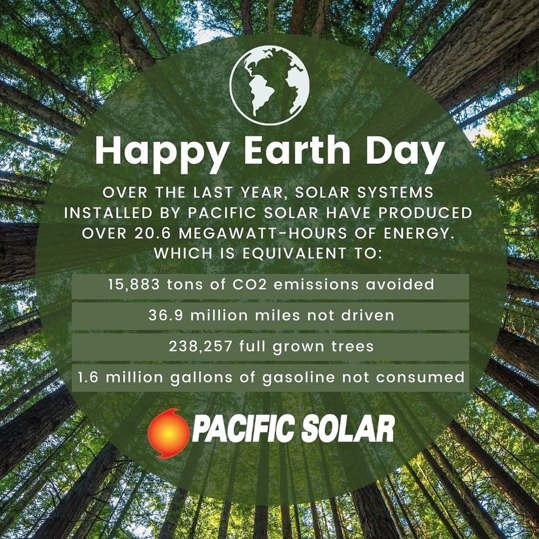 🌎 Thank you to all those taking action to ensure a healthy future for generations to come! Give us a call at (559) 251-5592 to get started with your solar system installation. 🌱☀️

☀️ Learn more at the 🔗 in bio. 

#PacificSolar #Fresno #EarthDay #