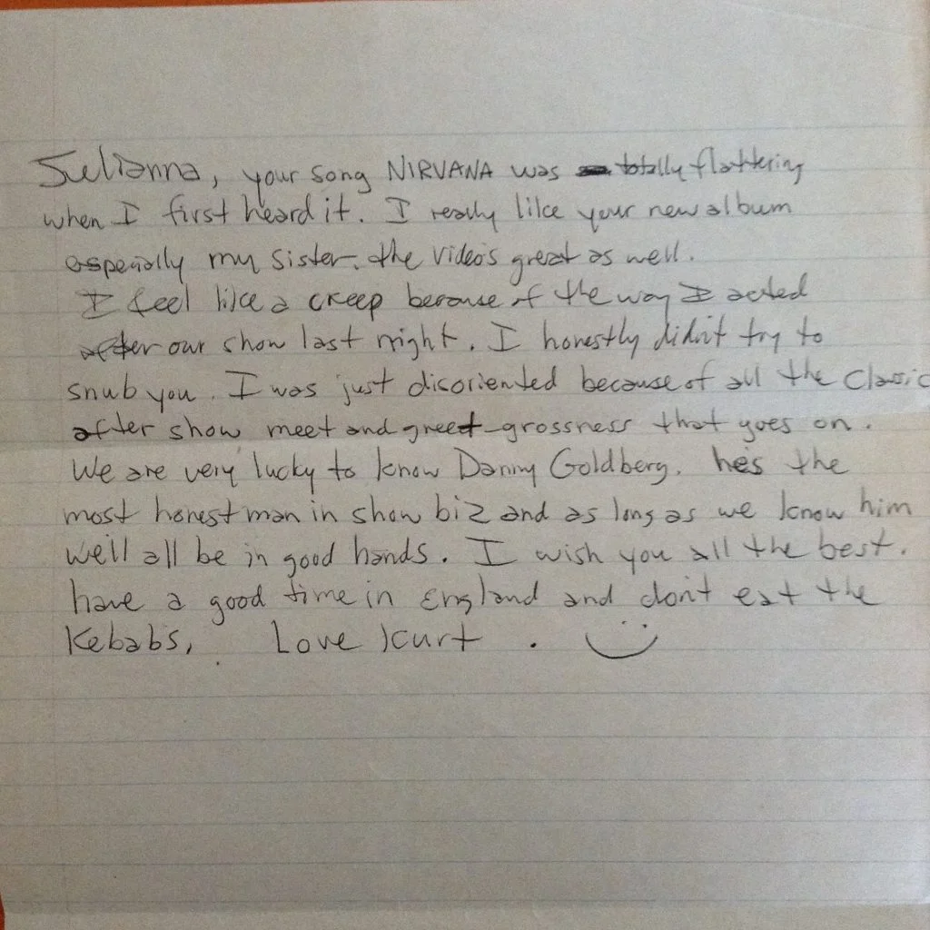 Juliana Hatfield Battles with Herself over Whether or Not to Sell a Personal Note from Kurt Cobain - The Talkhouse