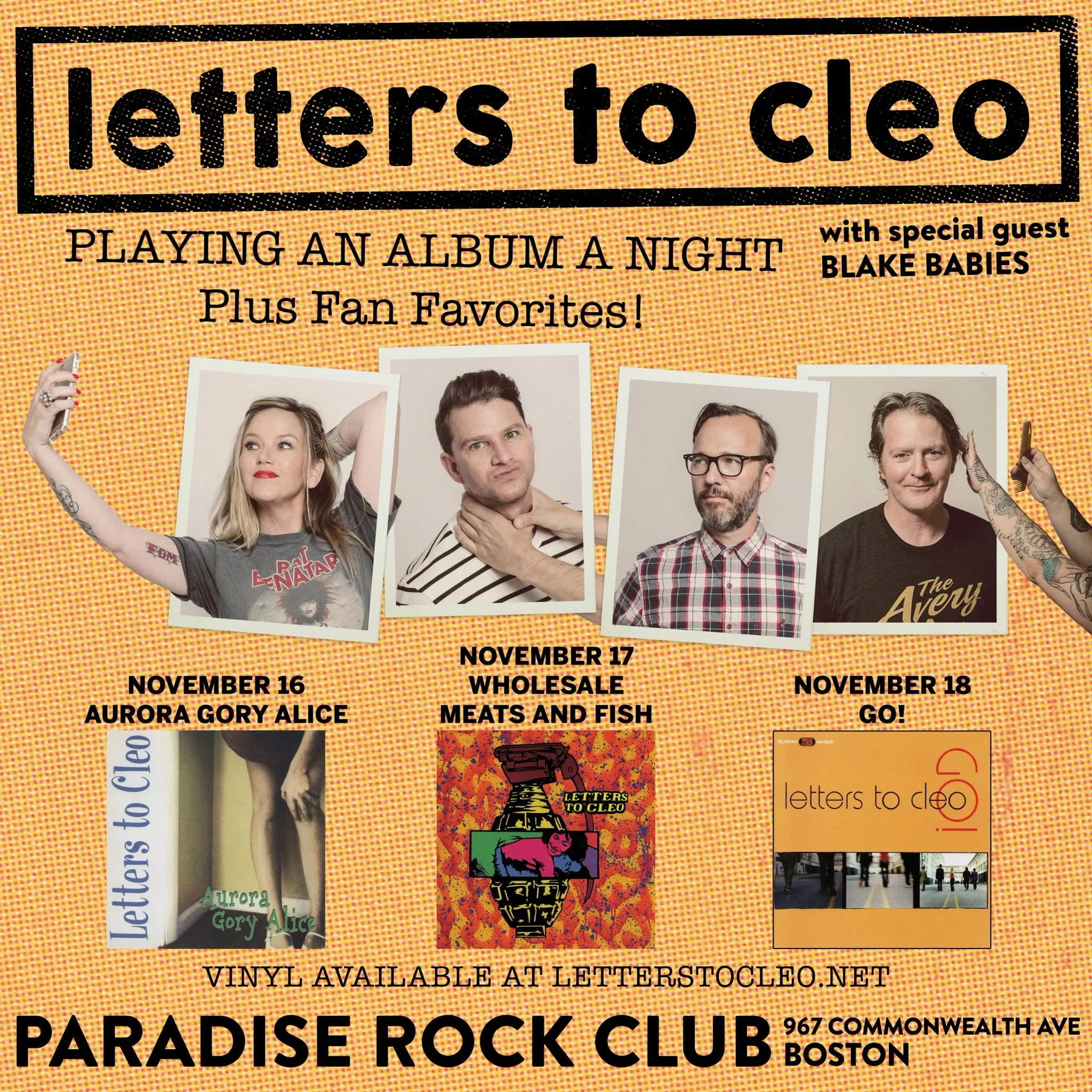 Upcoming Shows - Solo and Blake Babies - October, November 2017