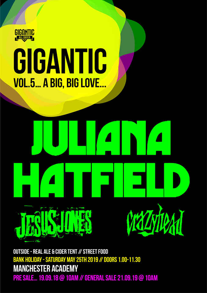 Upcoming Festival Appearance - Manchester UK, May 25, 2019 (Gigantic Vol.5)
