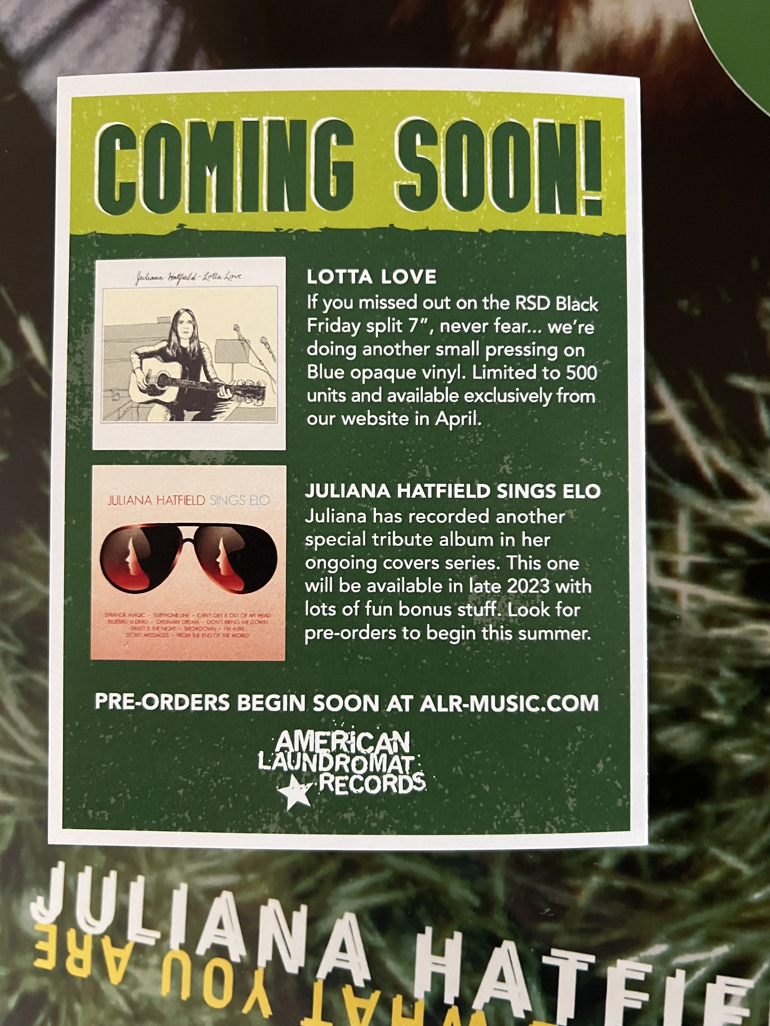 Juliana Hatfield Sings ELO Album Confirmed For 2023