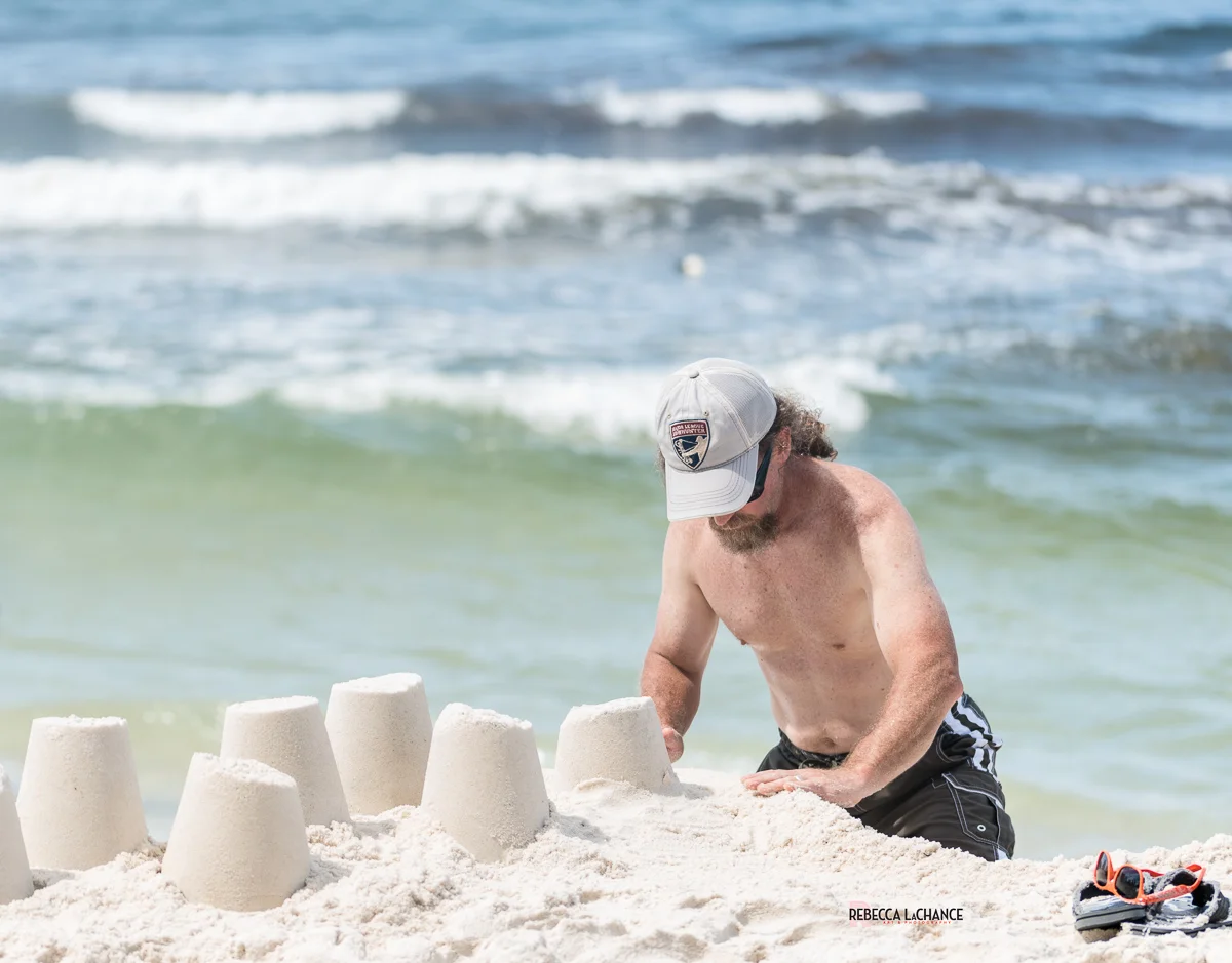 "Grown-ups play in the sand, too." (c) Rebecca LaChance, 2016. Panama City Beach, FL.