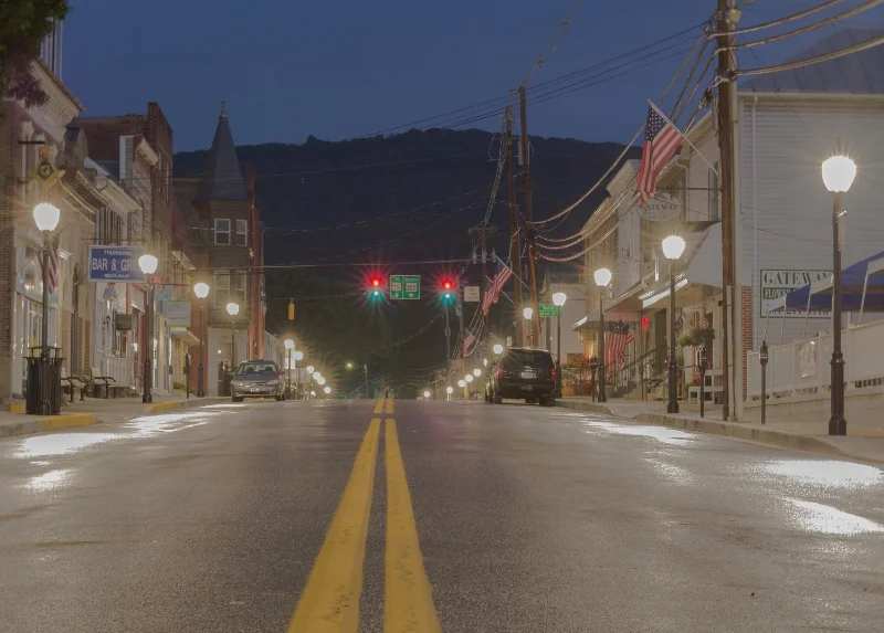 This was a 13 second shot. I managed to catch the traffic light changing colors during that 13 seconds! What fun! "Time lapse traffic light" (c) Rebecca LaChance, 2015, Thurmont, MD.