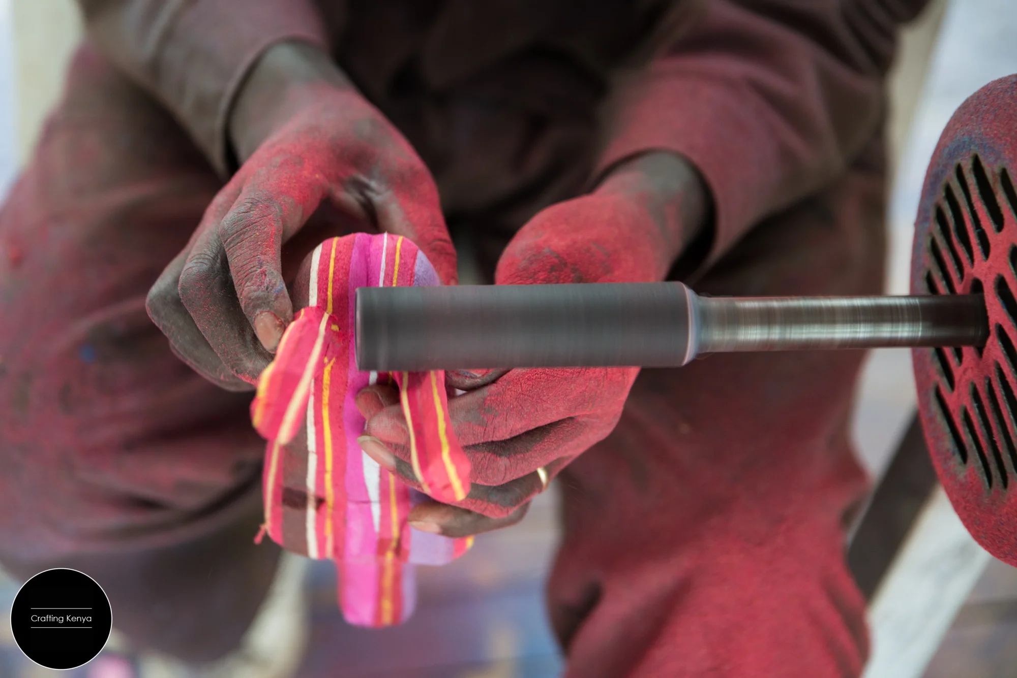 Transforming old flipflops retrieved from the Indian Ocean into toys at Award-winning Marula Studios