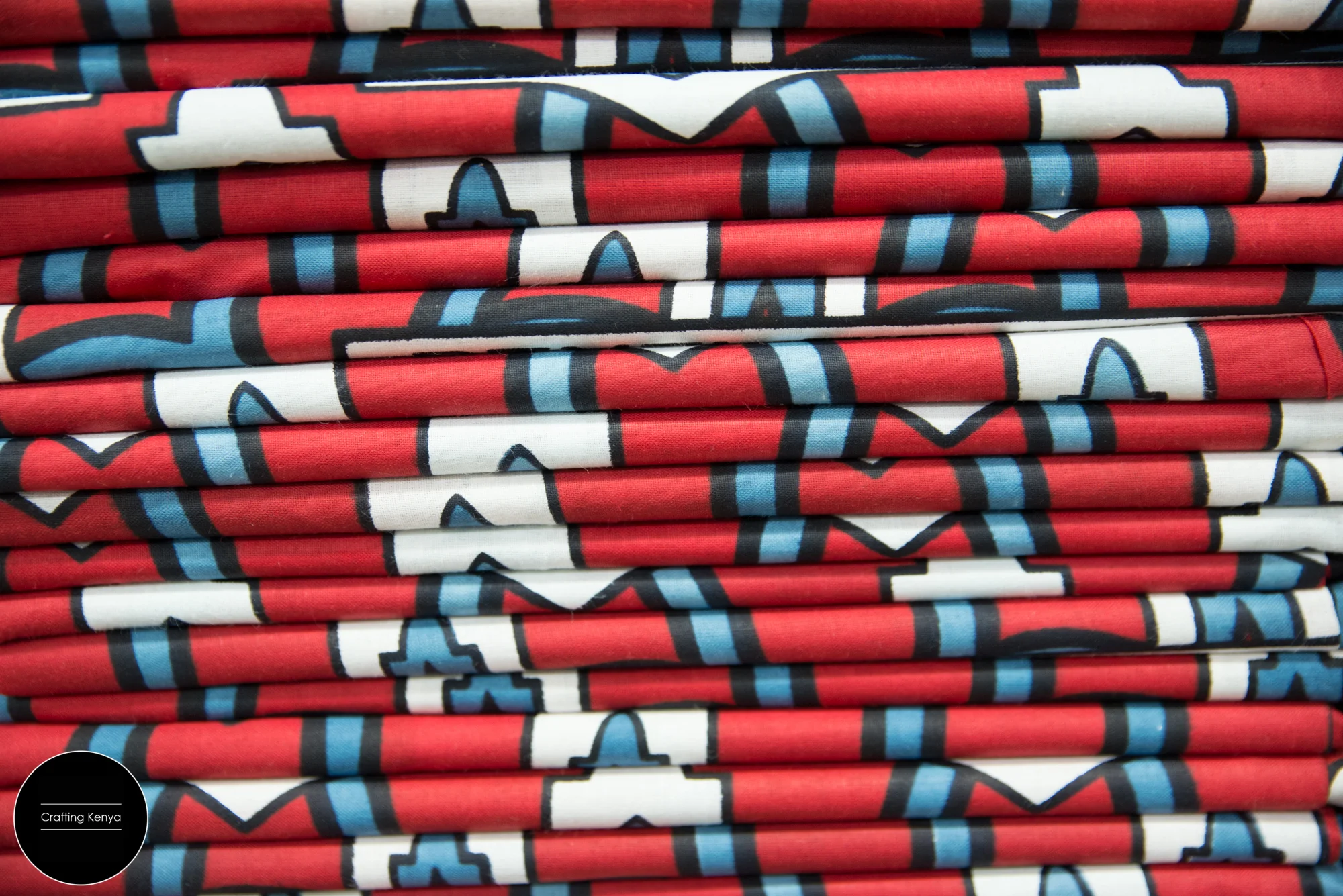 Close-up shot of a stack of Lesos/Khangas