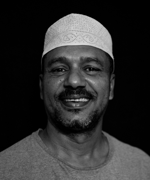 Mbarak Omar Slim, Jewelry Maker using silver and pieces of ceramic recovered from archaelogical sites along the Kenyan coast