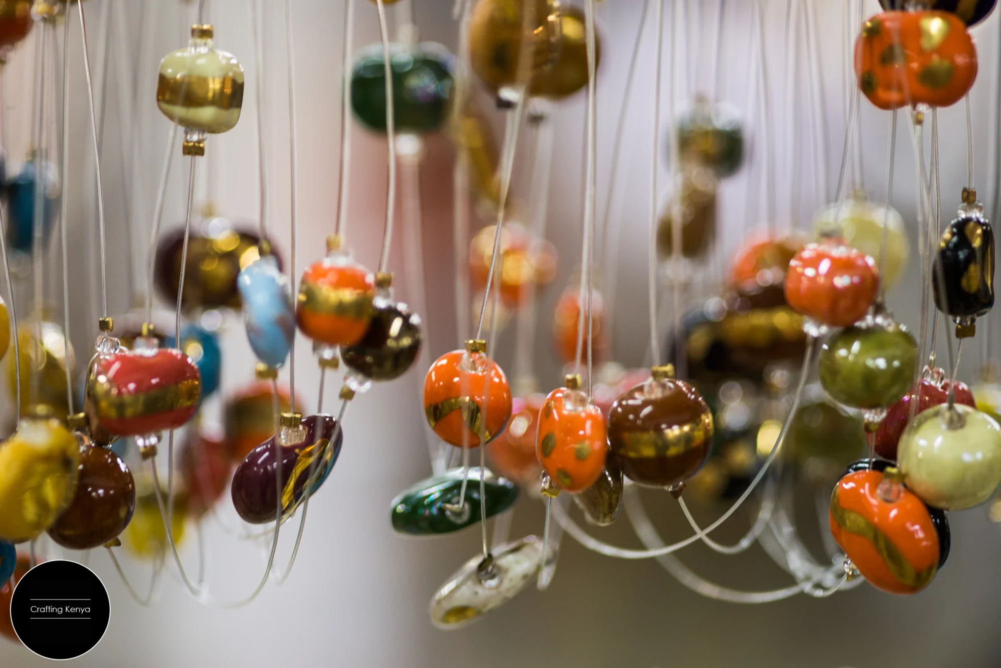 Ceramic bead necklace. Kazuri Beads