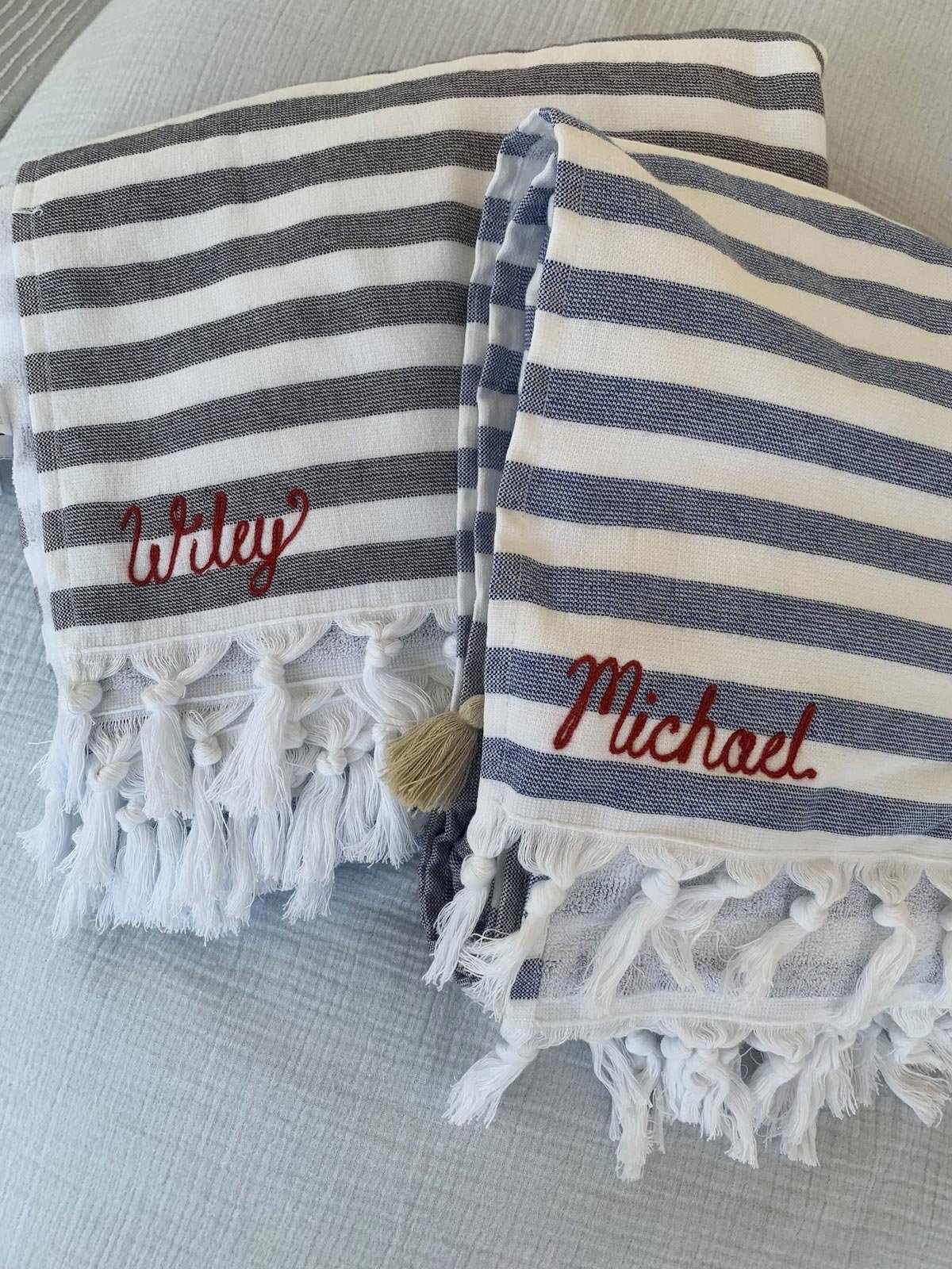 Serena &amp; lily customized monogrammed towels