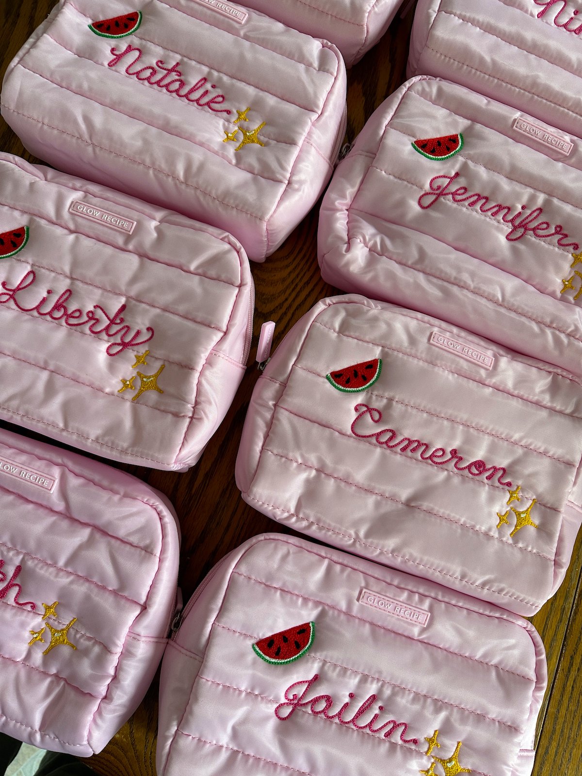 Glow Recipe chainstitch embroidered makeup pouches.JPG