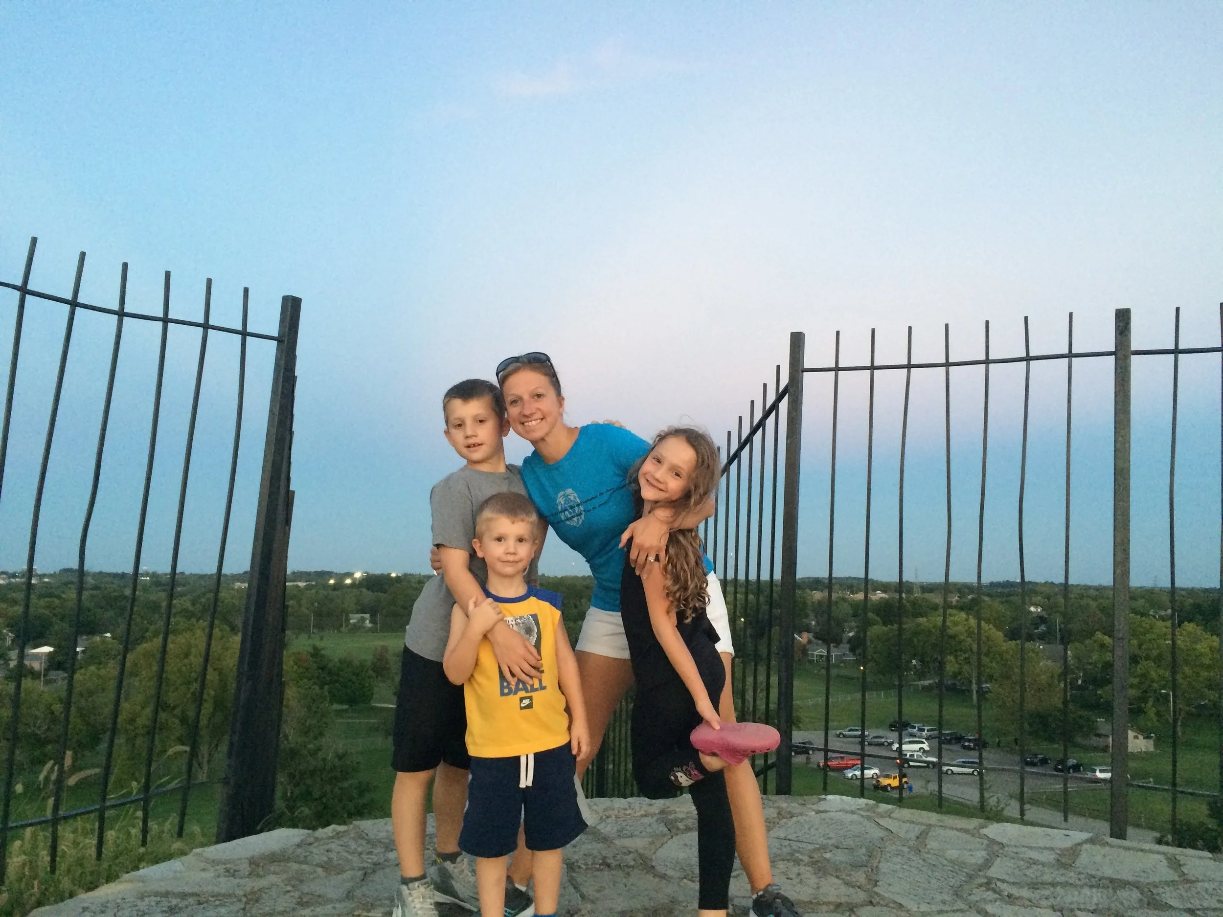 Rusty's wife, Korrine, and the couple's three children