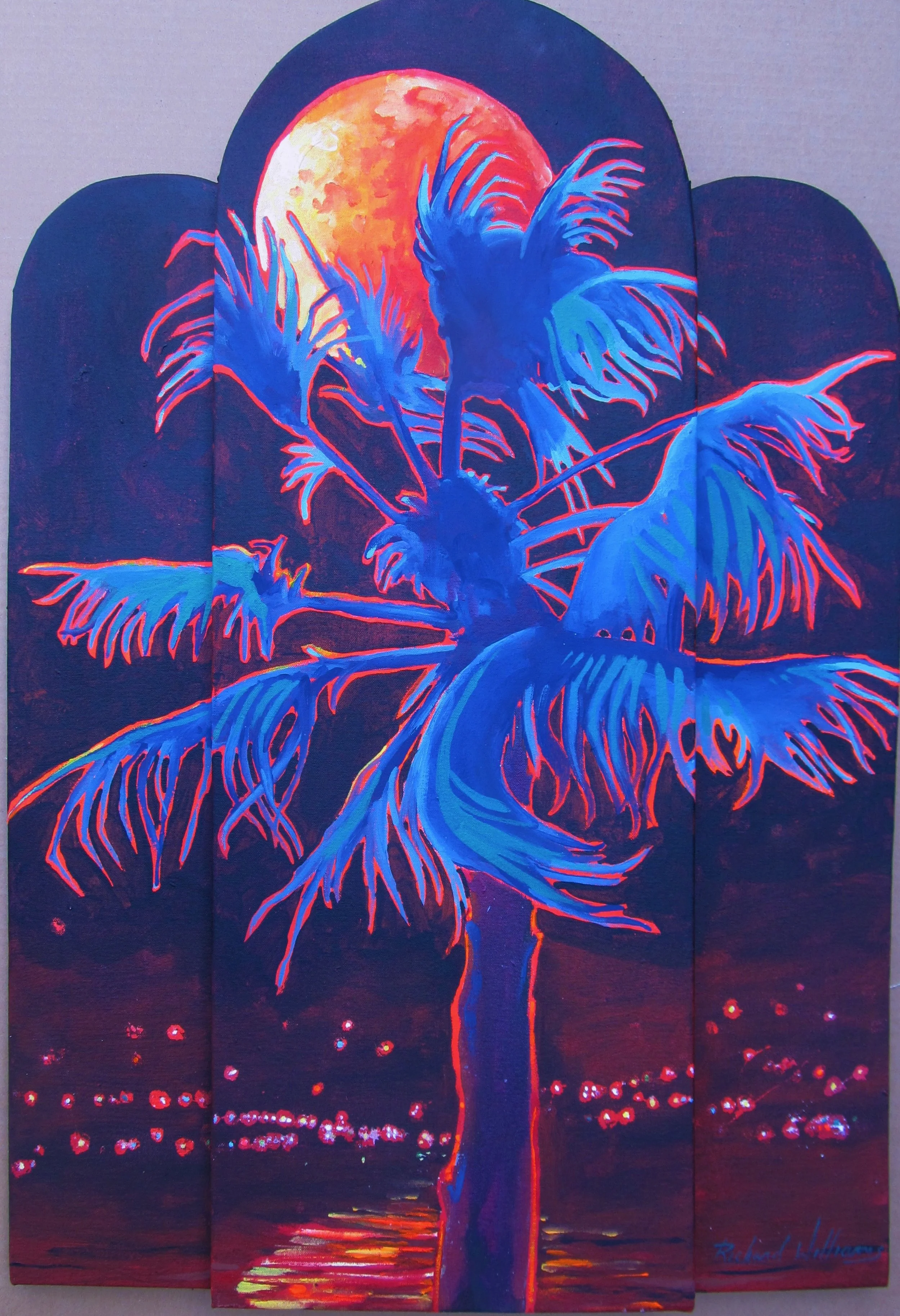 Red Moon over East Bay