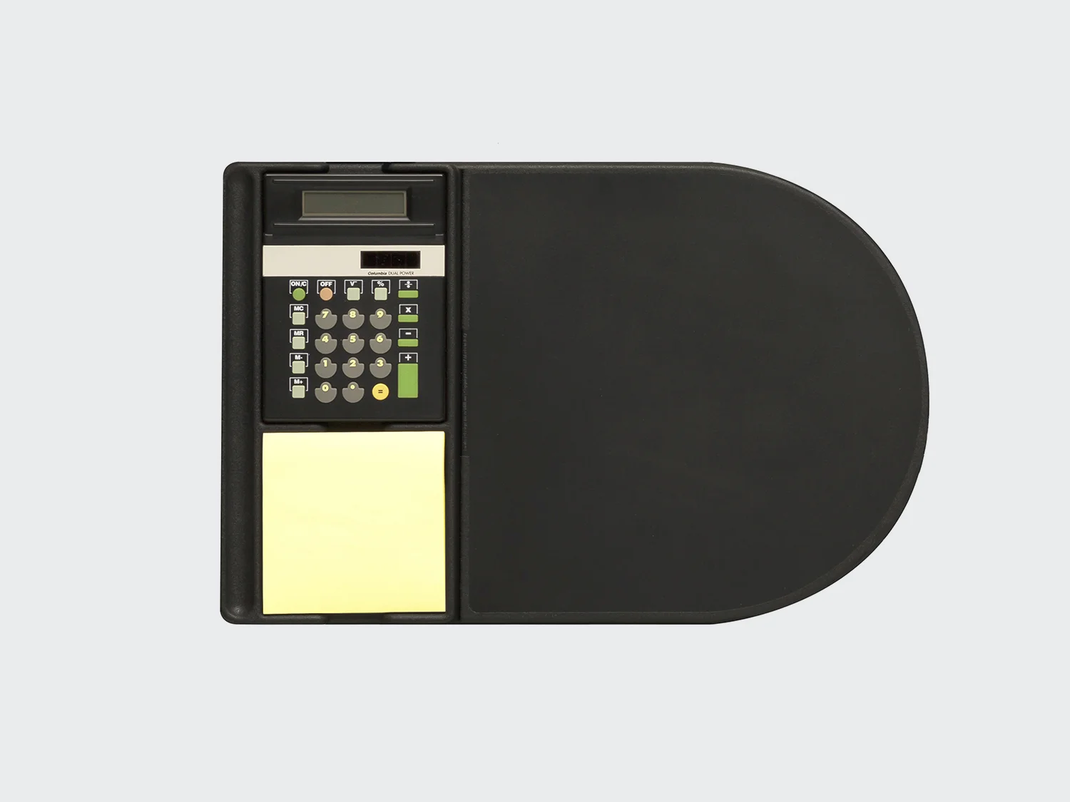 Service Mouse Pad. Soft-touch rubber mouse pad with removable notes and Ettore Sottsass designed calculator. For Nava, 1994. DESIGN PLUS+ 1995