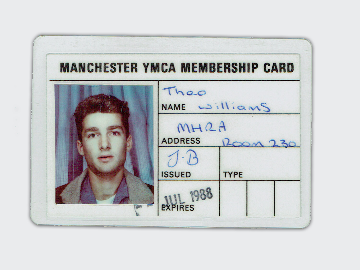 1988. Manchester. Lived in Manchester YMCA