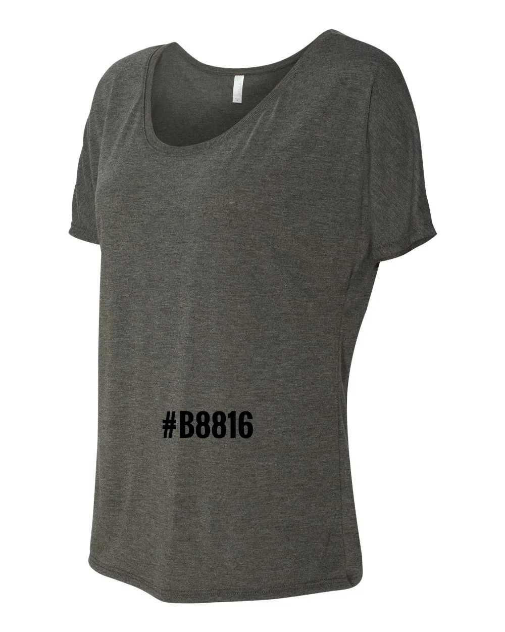 #8816 Women's Slouchy Tee (Dark Gray Heather)