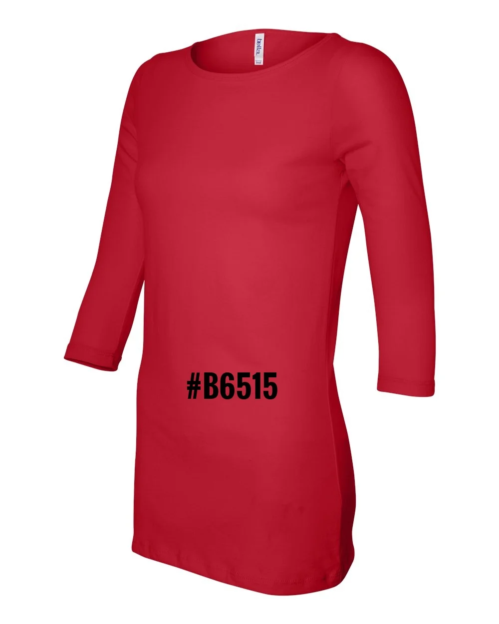 #B6515 Women's Jersey 1/2 sleeve boatneck (red)